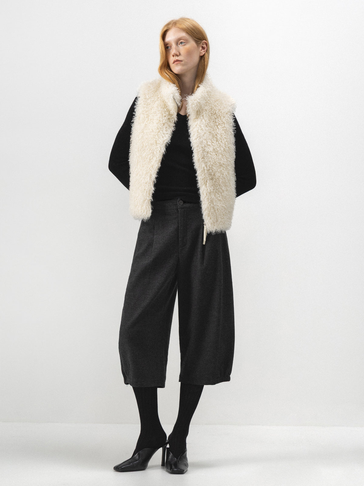 CUBIC Teddy Faux Fur Zip-Up Vest-7