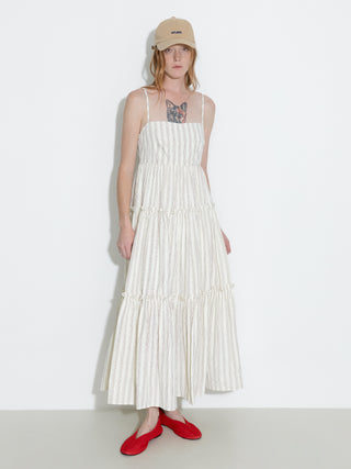 Strap Striped Cake Dress