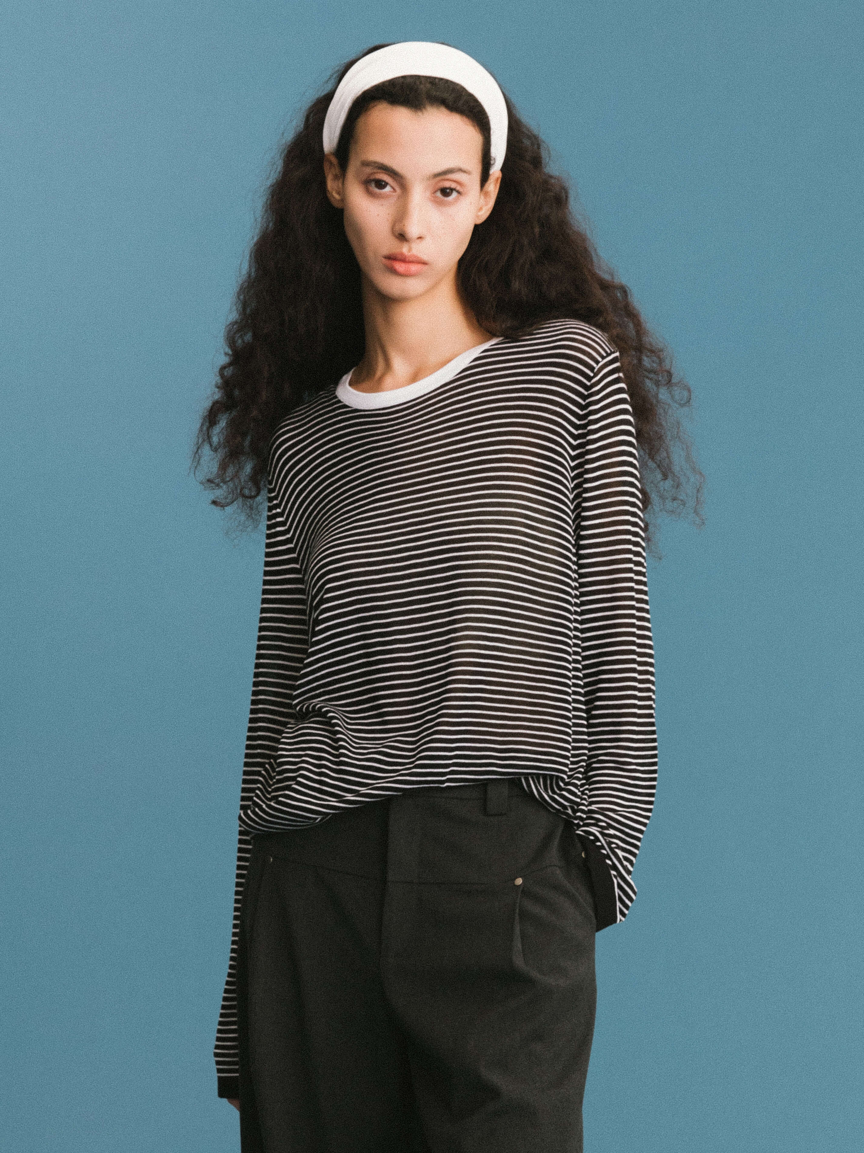 ONE BY CUBIC Thin Stripped Knitwear Jumper-8