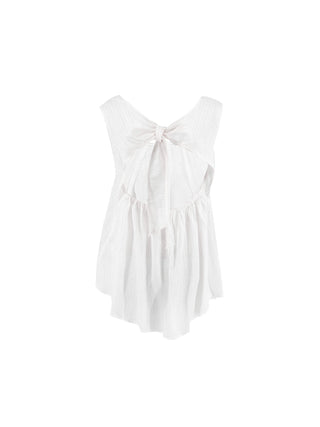 Flared Open Back Sleeveless Top