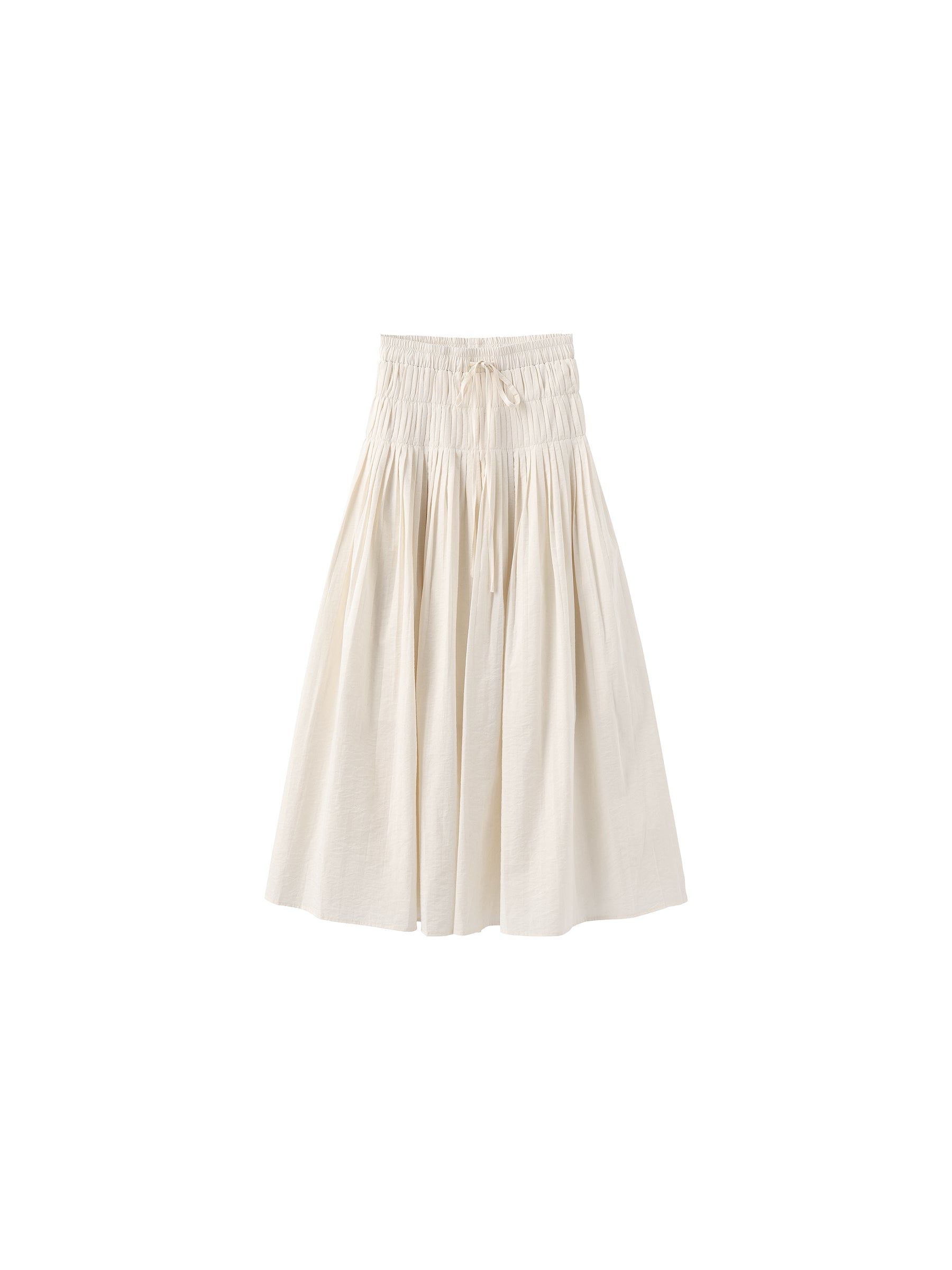 High-Waist Drawstring Pleated Skirt-7