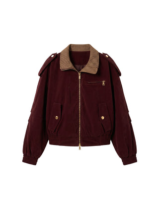 CUBIC Burgundy Harrington Jacket