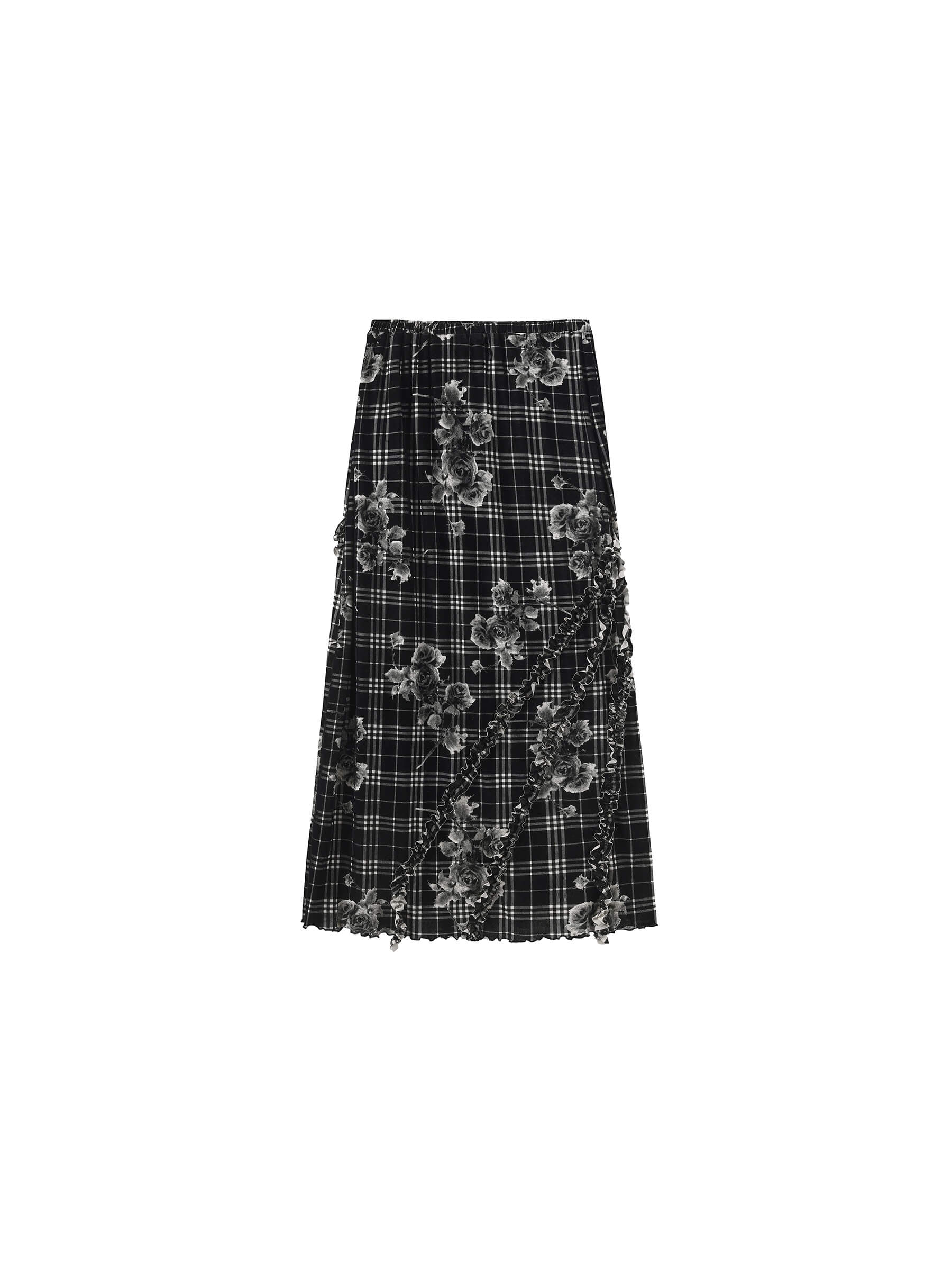 Floral Print A-line Skirt-10
