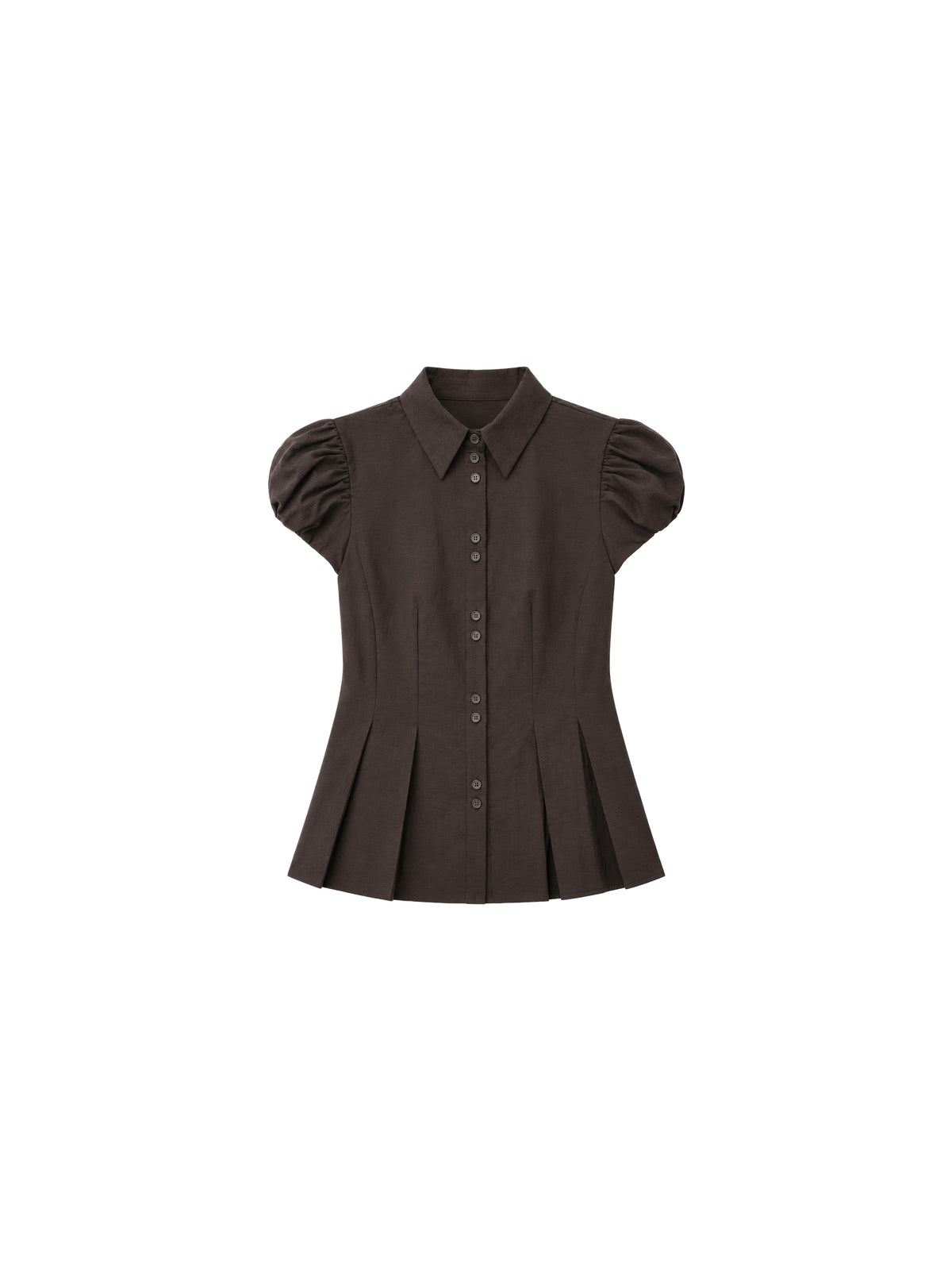 CUBIC Lyocell Blend Peplum Blouse-8