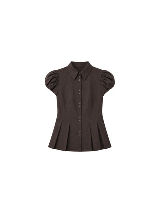 CUBIC Lyocell Blend Peplum Blouse