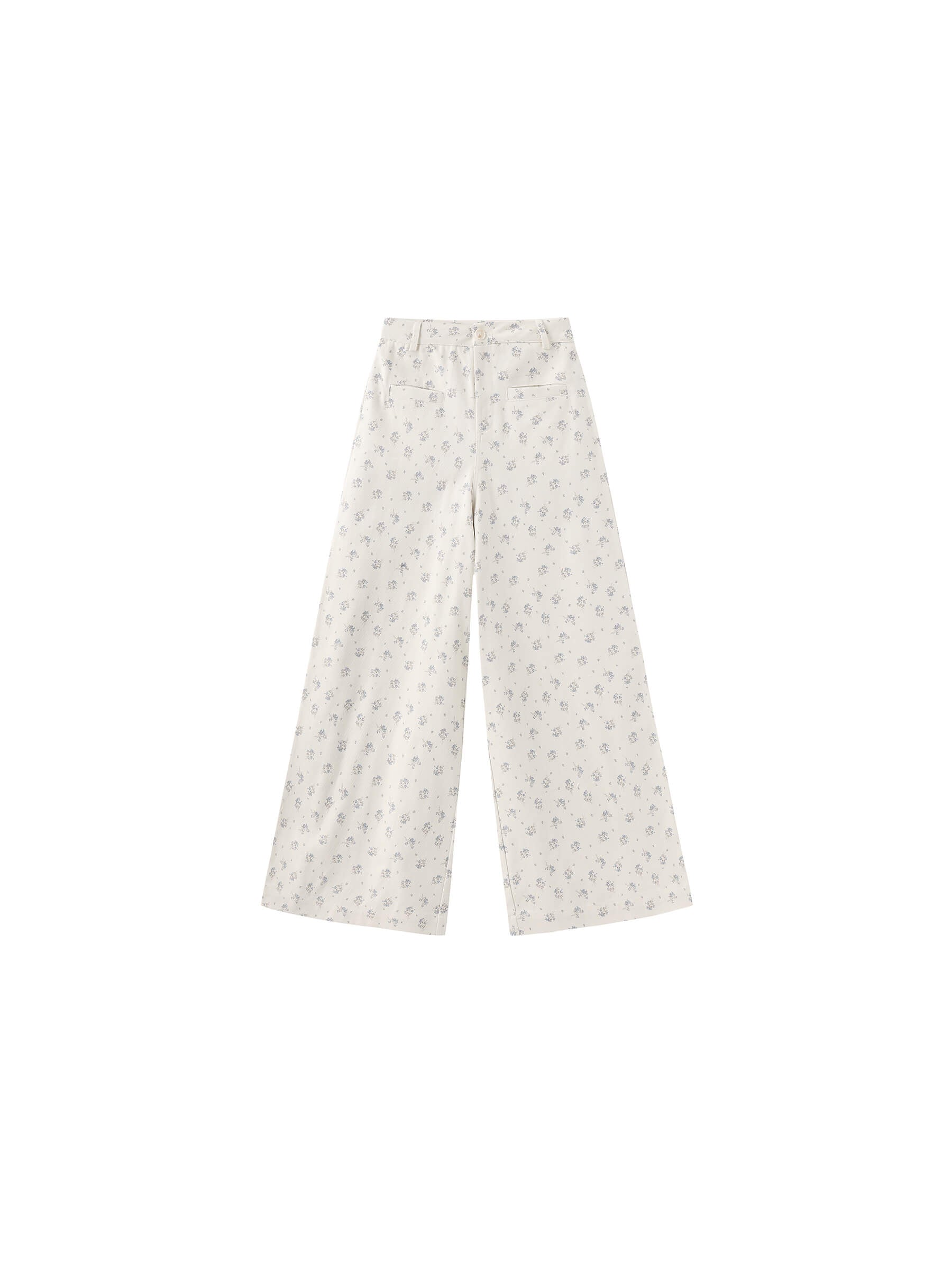 Floral Print 100%Cotton Loose Fit Wide-Leg Casual Pants-8