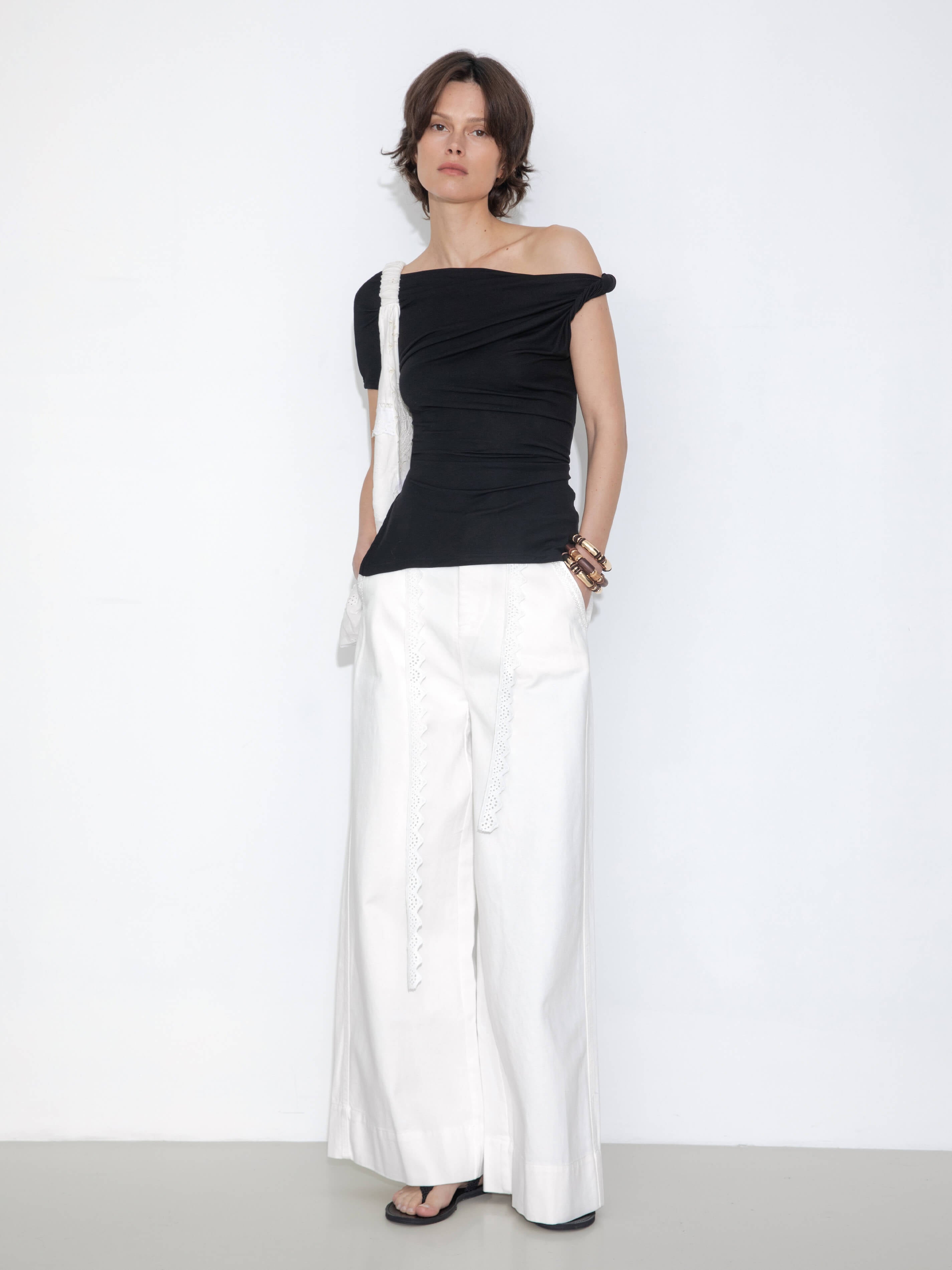 Slim-Fit One-Shoulder T-Shirt-8