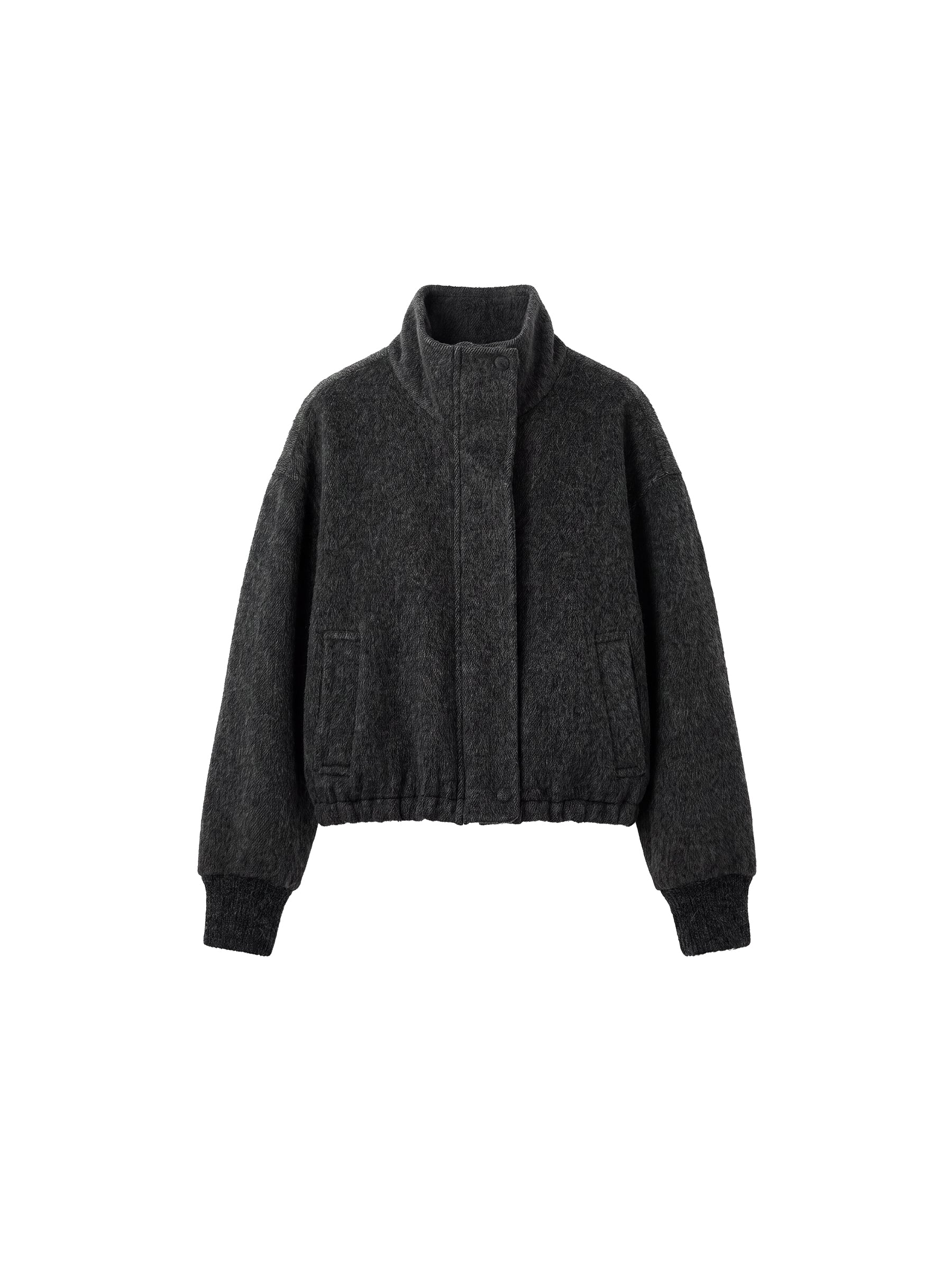 CUBIC 100% Wool Relaxed Cropped Wool Jacket-7
