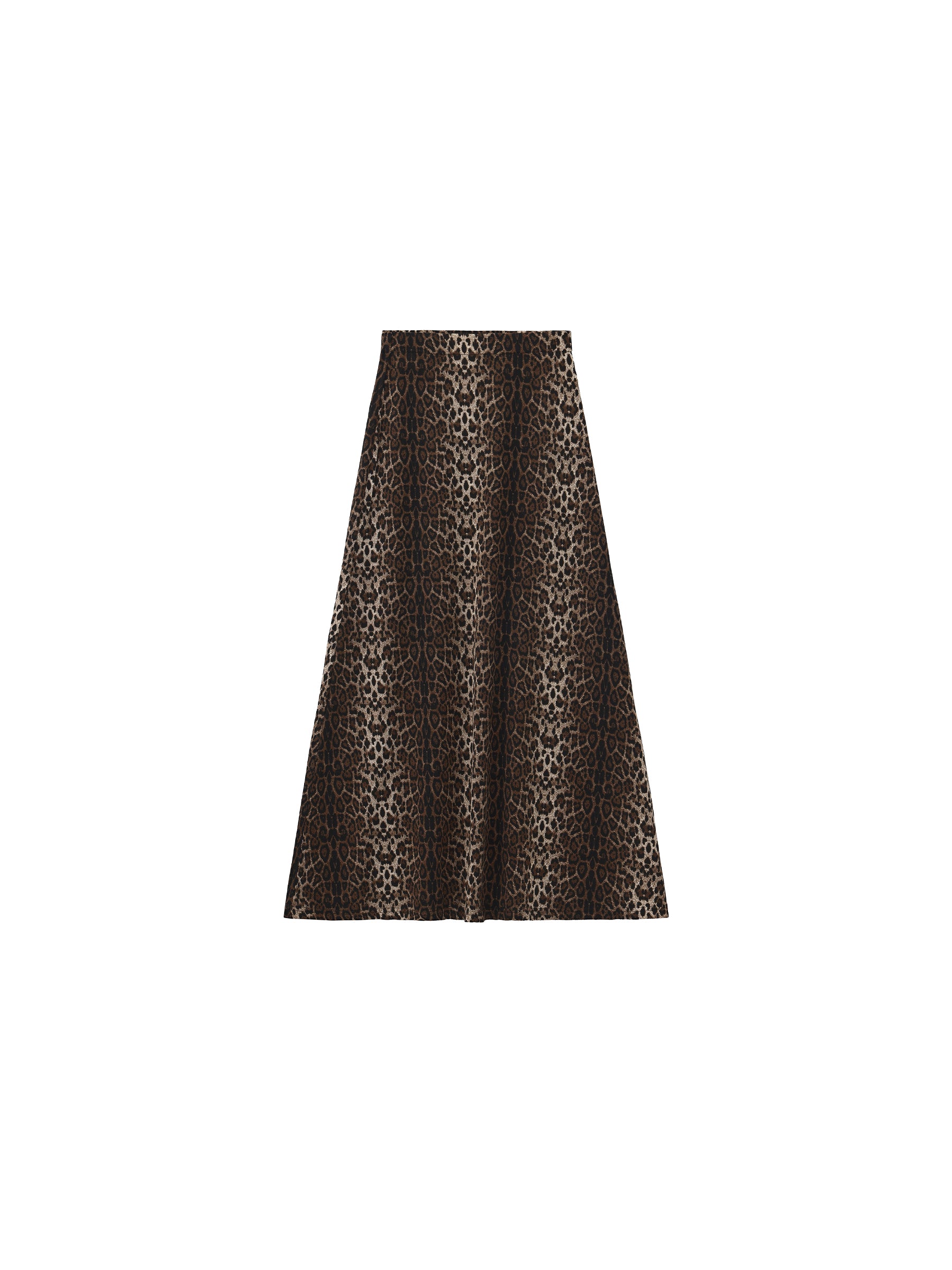 Vintage Leopard Print Draped Maxi Skirt-7