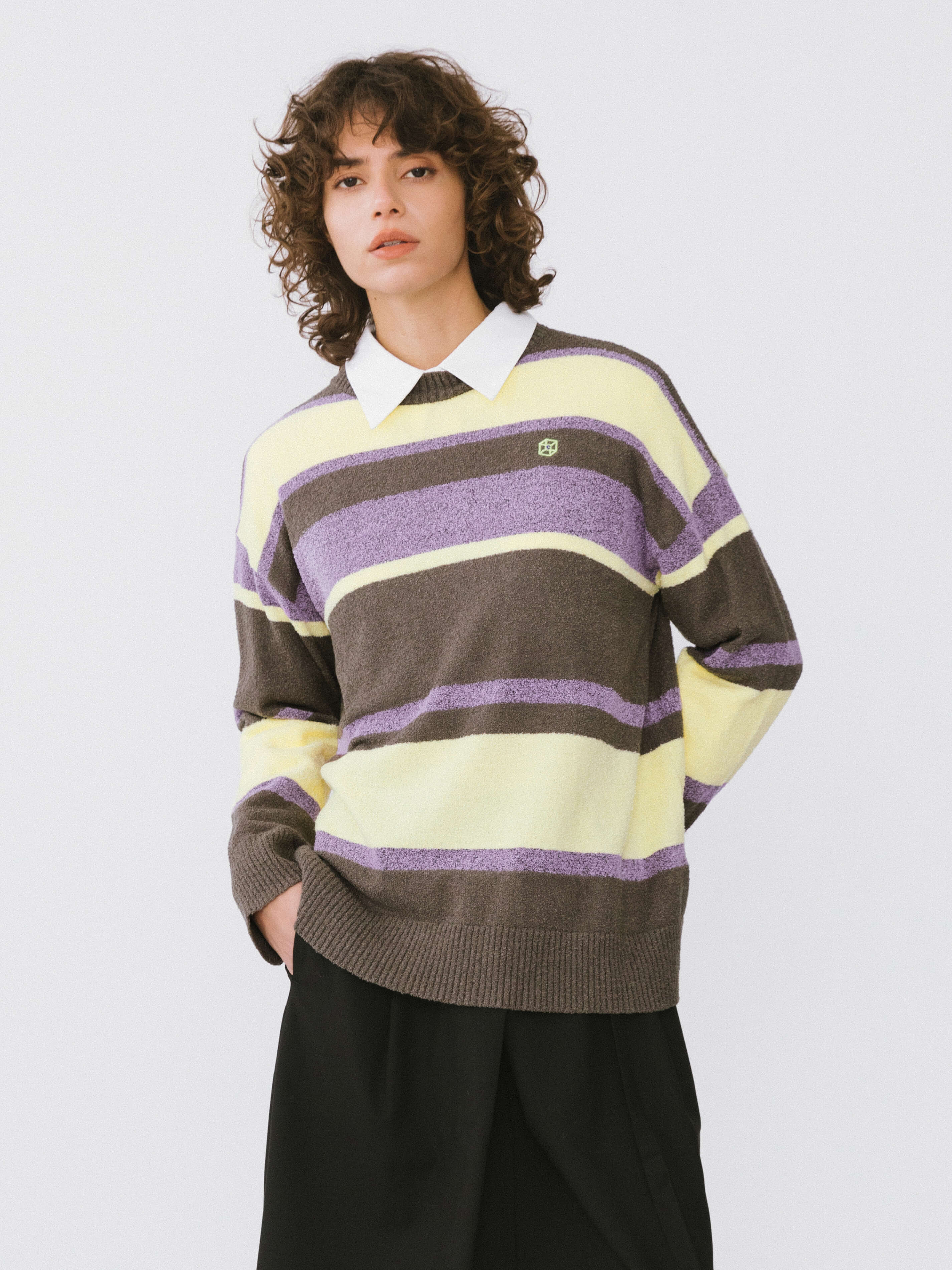 Striped Knit Sweater-3