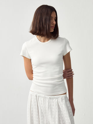 CUBIC Slim Cropped Crew Neck Top