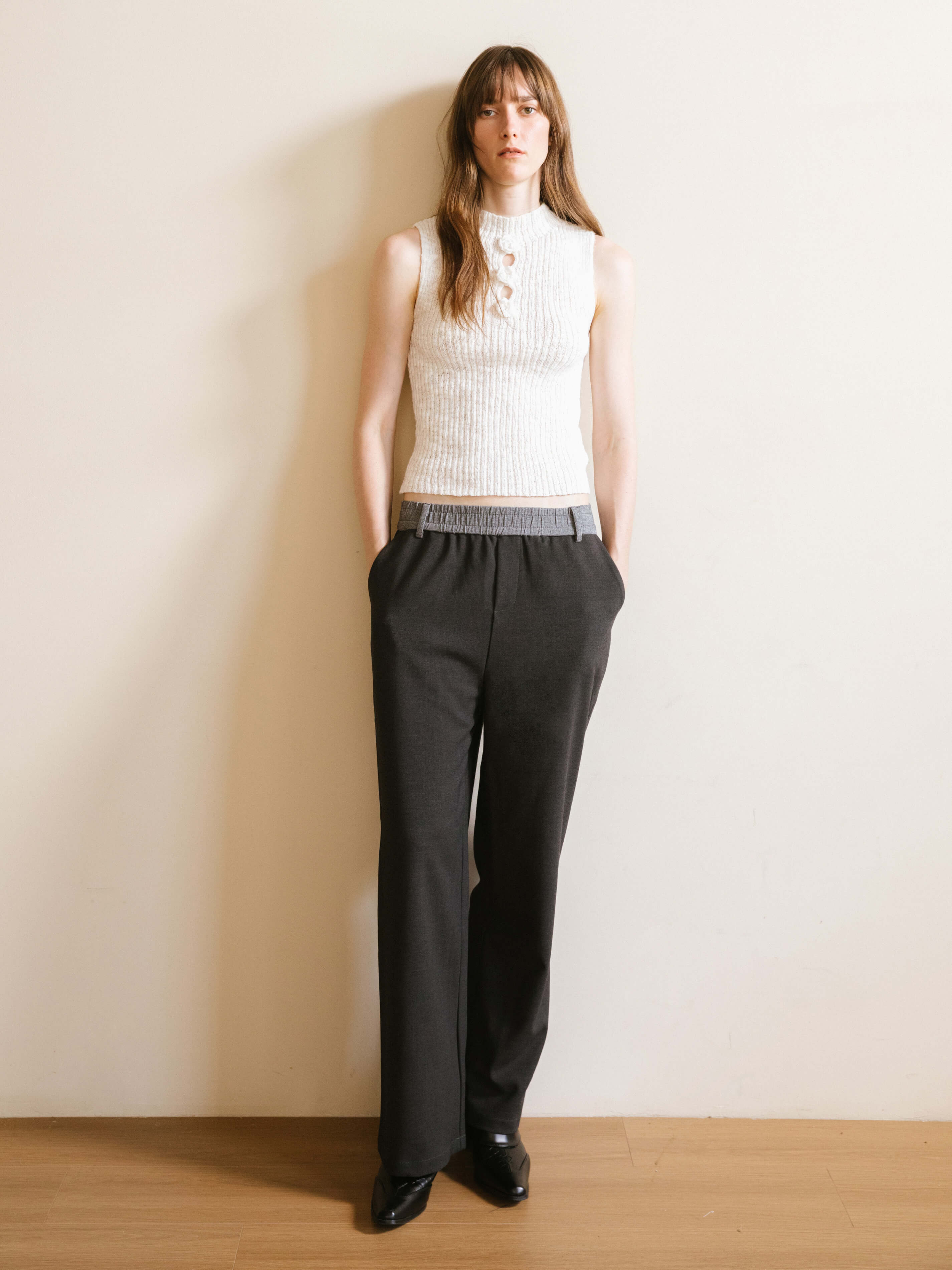 Colorblock Casual Straight Trousers-9