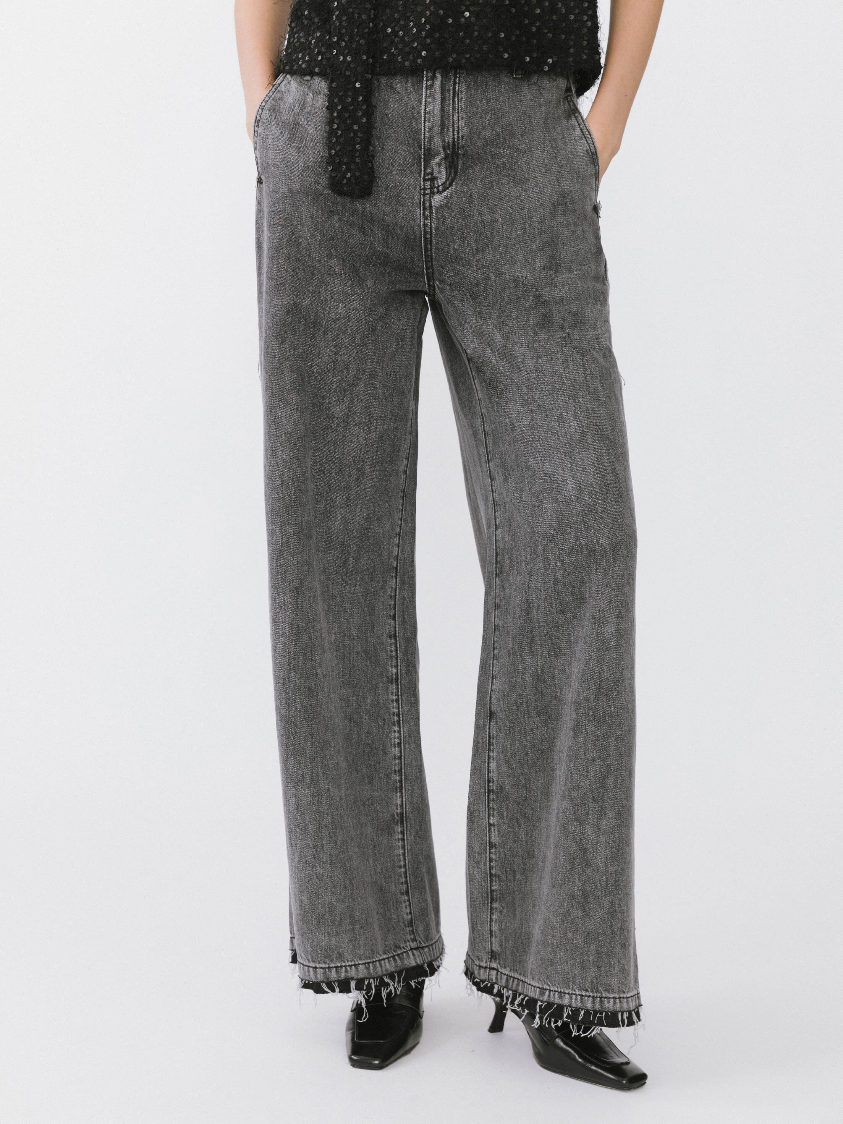 High Waist Barrel Leg Jeans-8