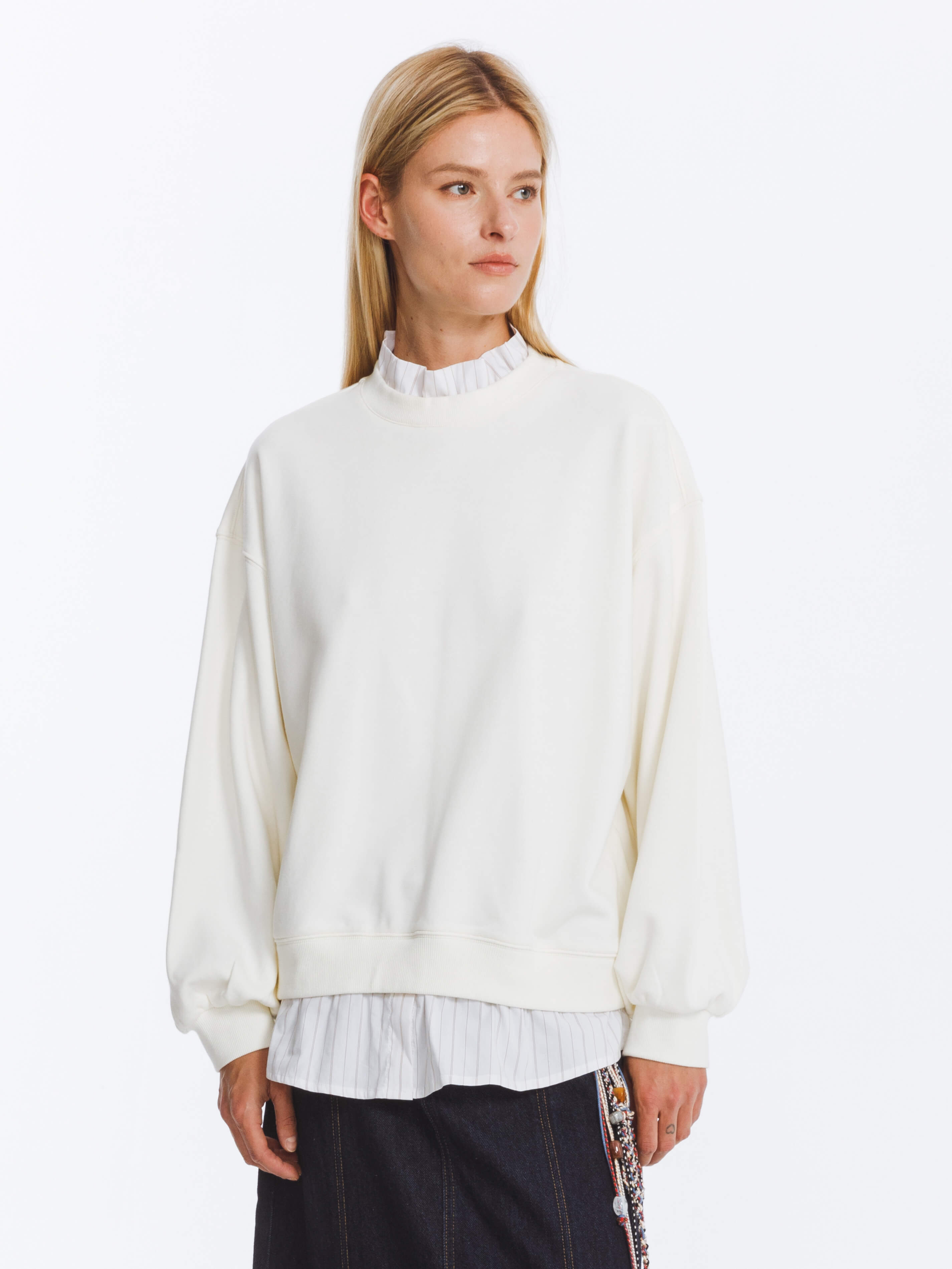 Oversized Sweatshirt with Cotton Blend-7
