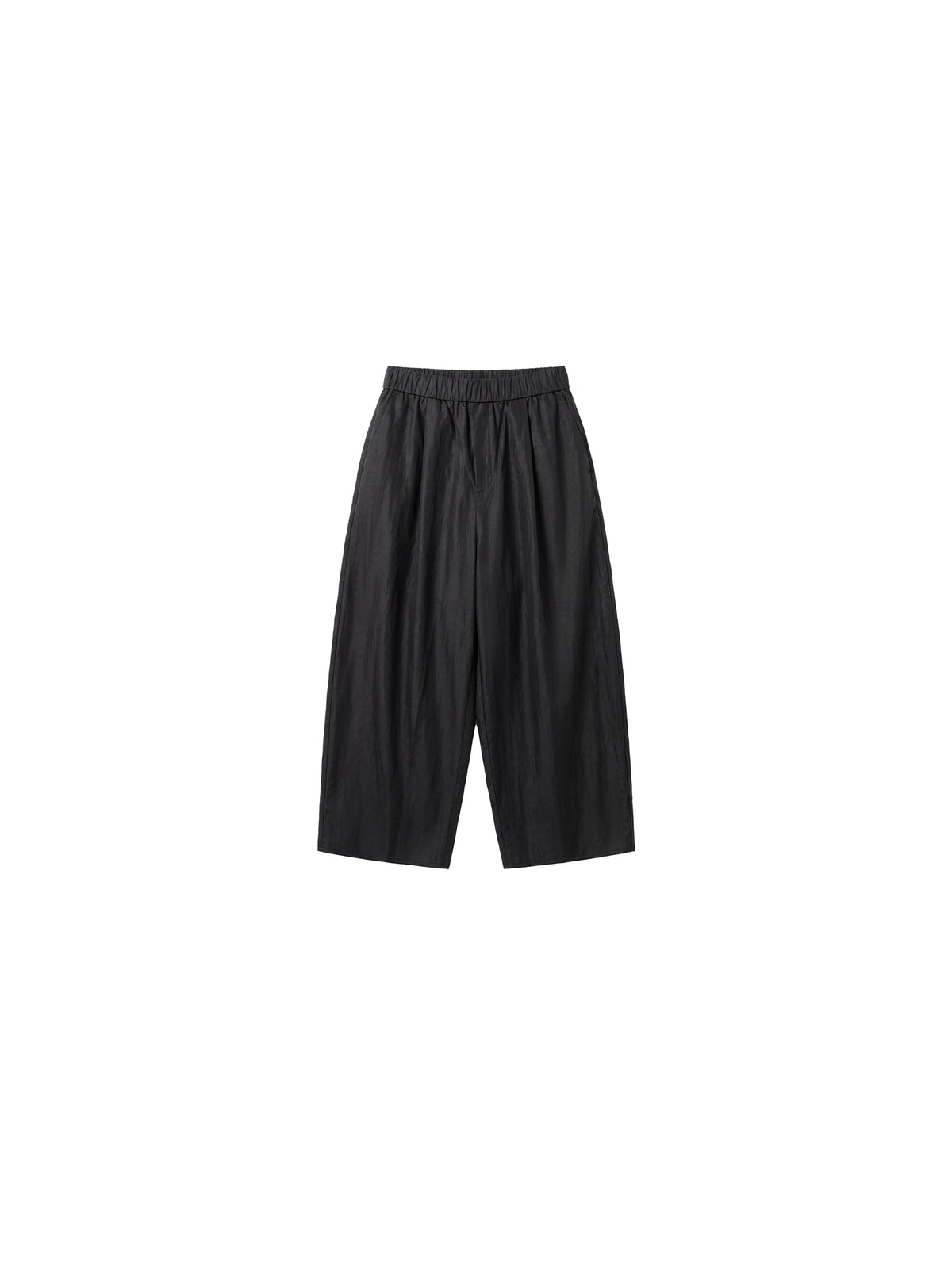 CUBIC High-Waisted Faux Leather Cropped Trousers-7