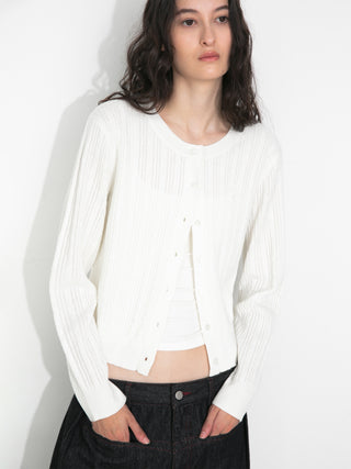 Cable-Knit Cropped Cardigan