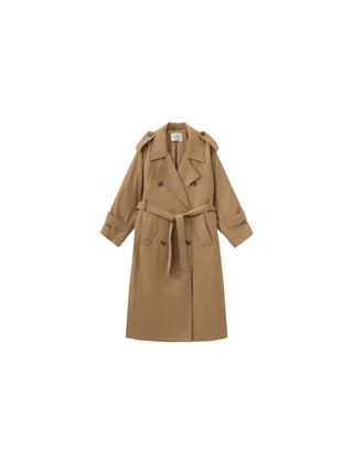 Classic British-Style Double-Breasted Trench Coat