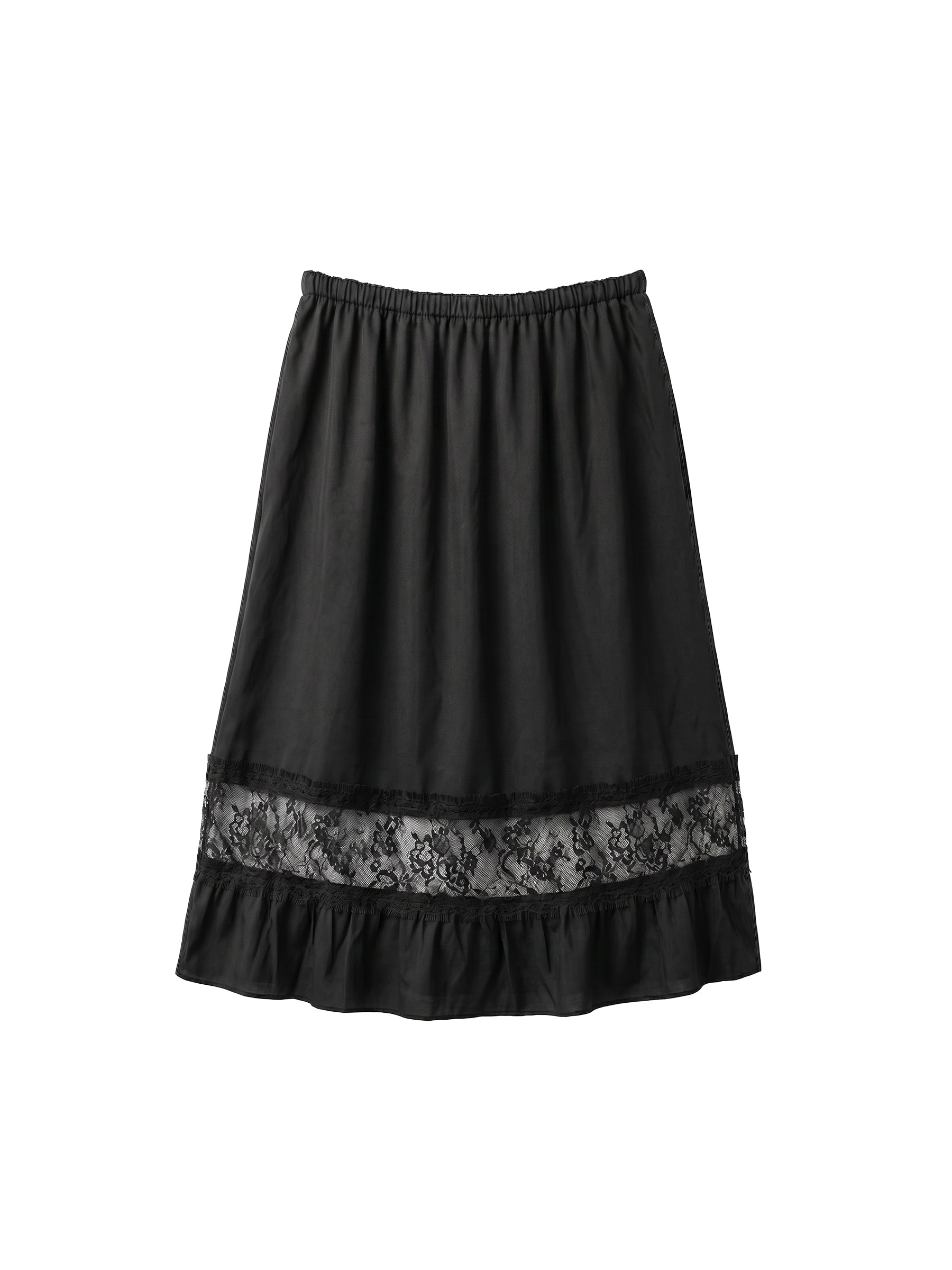 CUBIC Lace Trim Midi Skirt-7