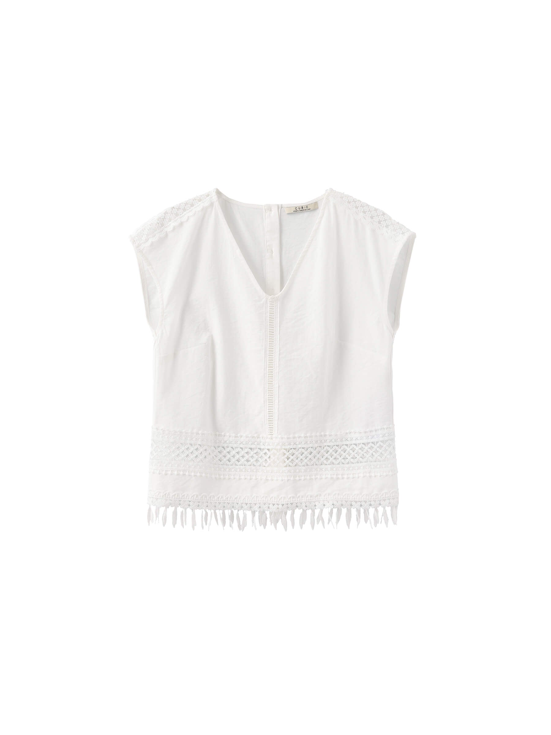 Hollow Out Drop-Shoulder Vest with Tassels-8