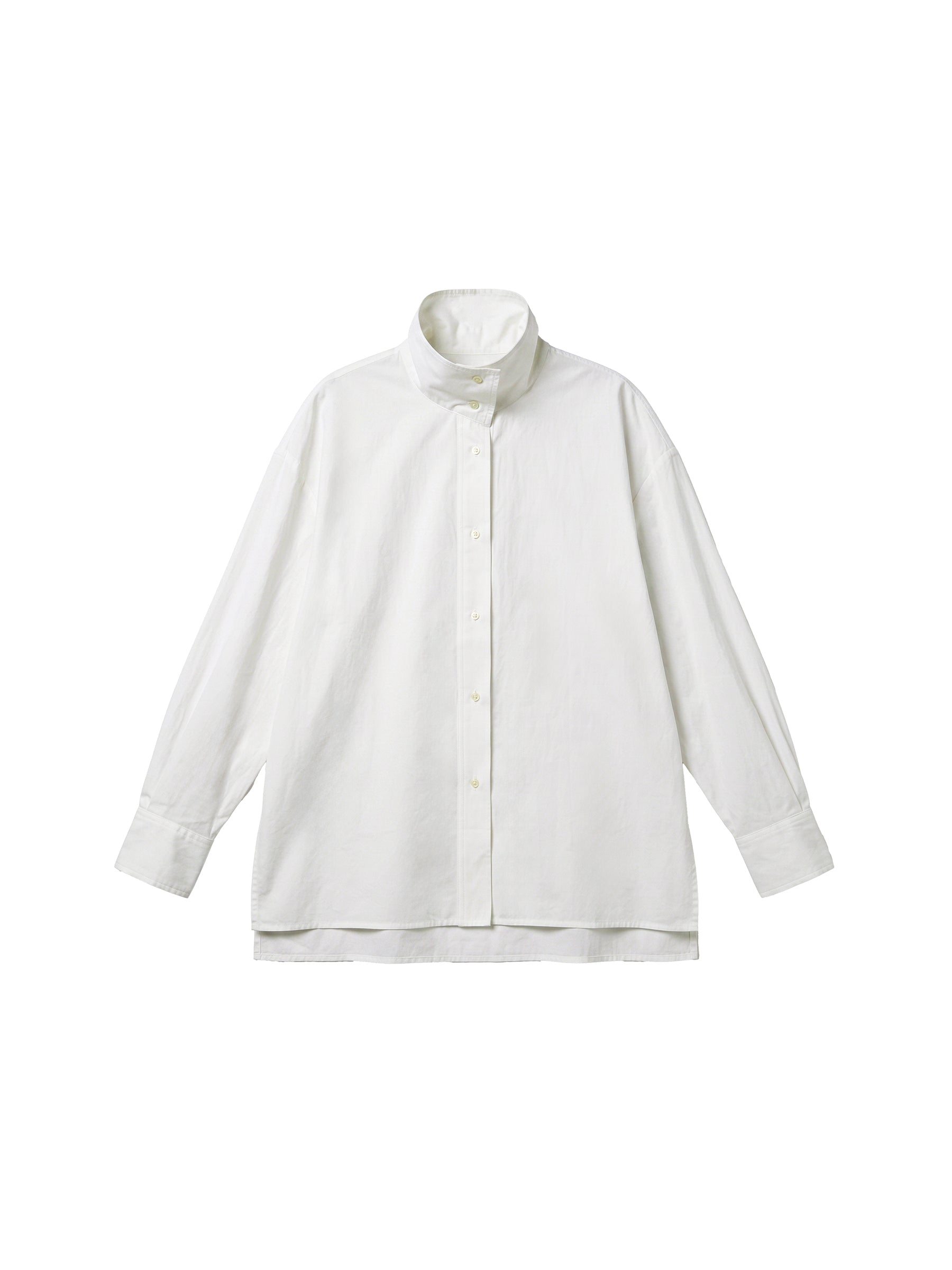 CUBIC Stand Collar Cotton Shirt-7