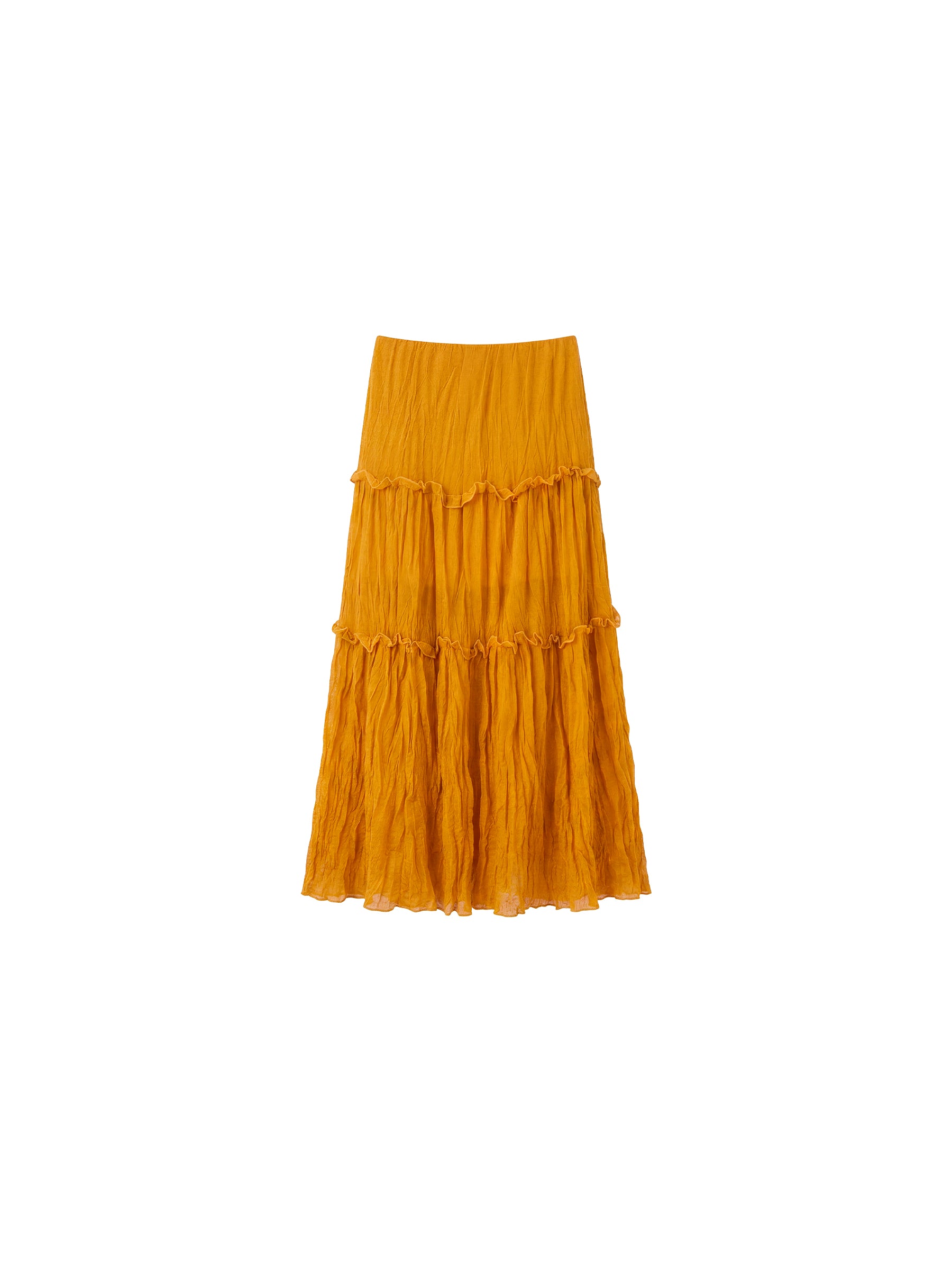 CUBIC Textured Tiered Ruffle Maxi Skirt-7