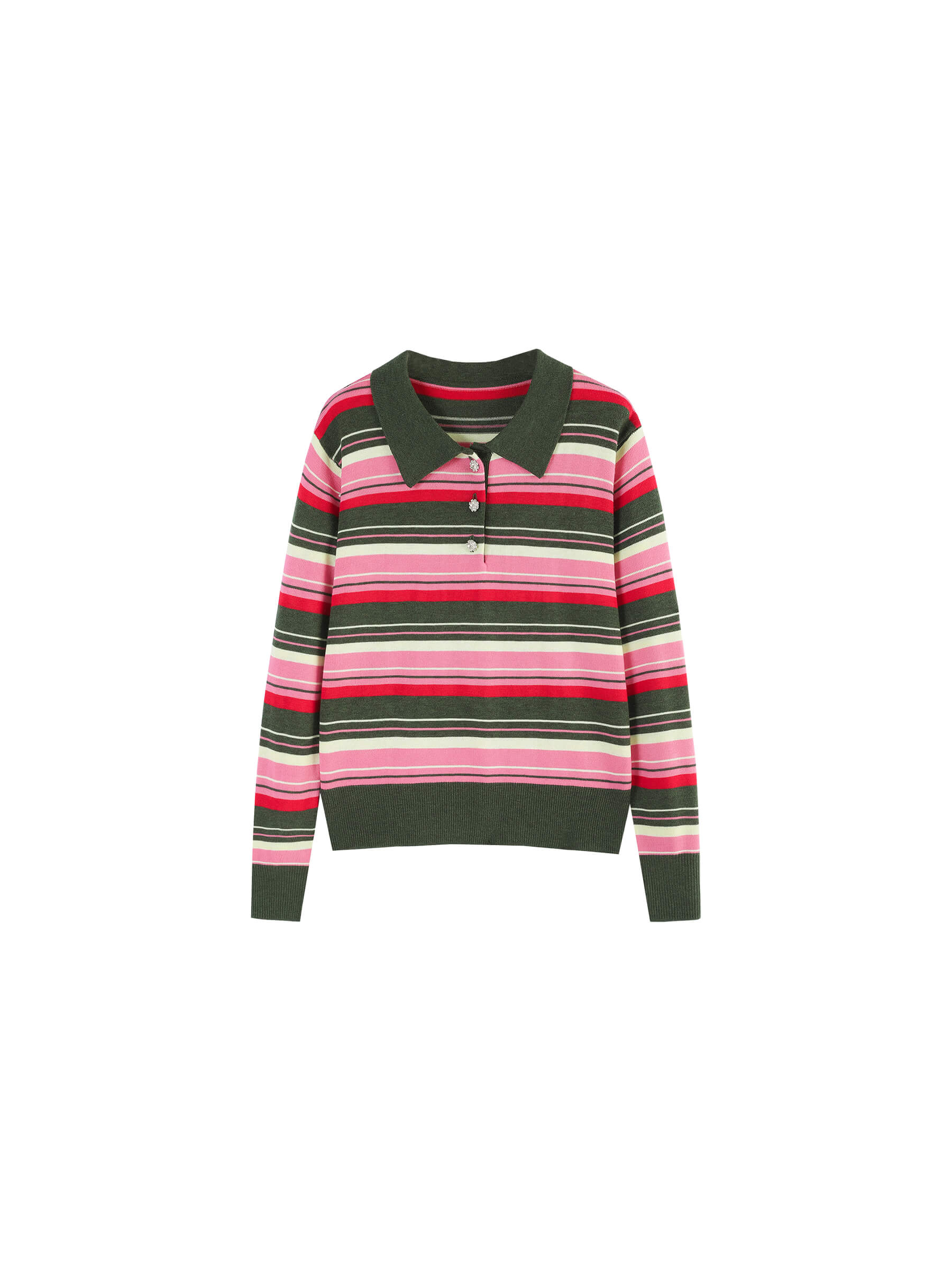 Striped Knitwear Jumper with Wool Blend-8