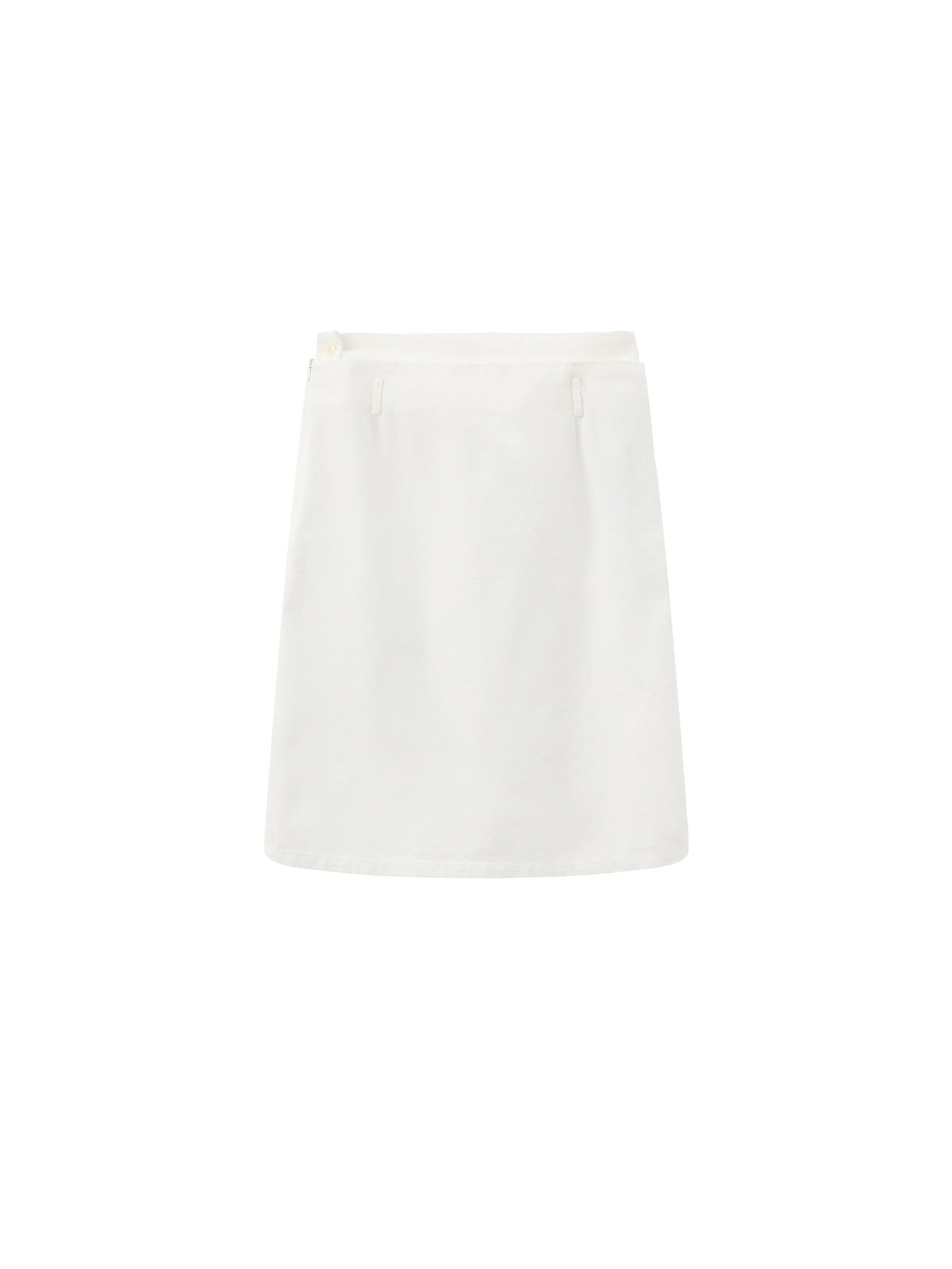 Double-Waist Straight Midi Skirt-7