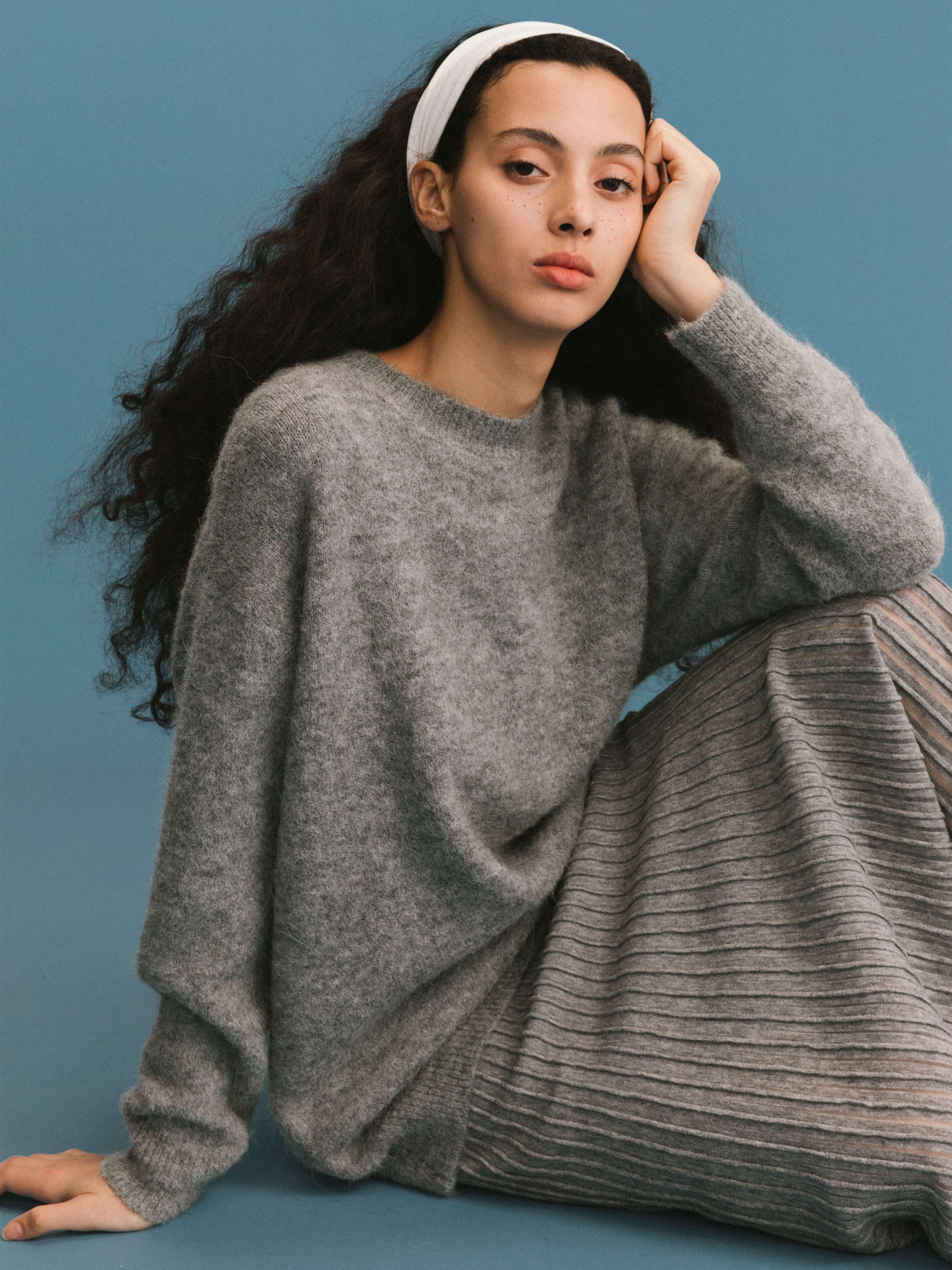 ONE BY CUBIC Brushed Alpaca Knitwear Jumper-8
