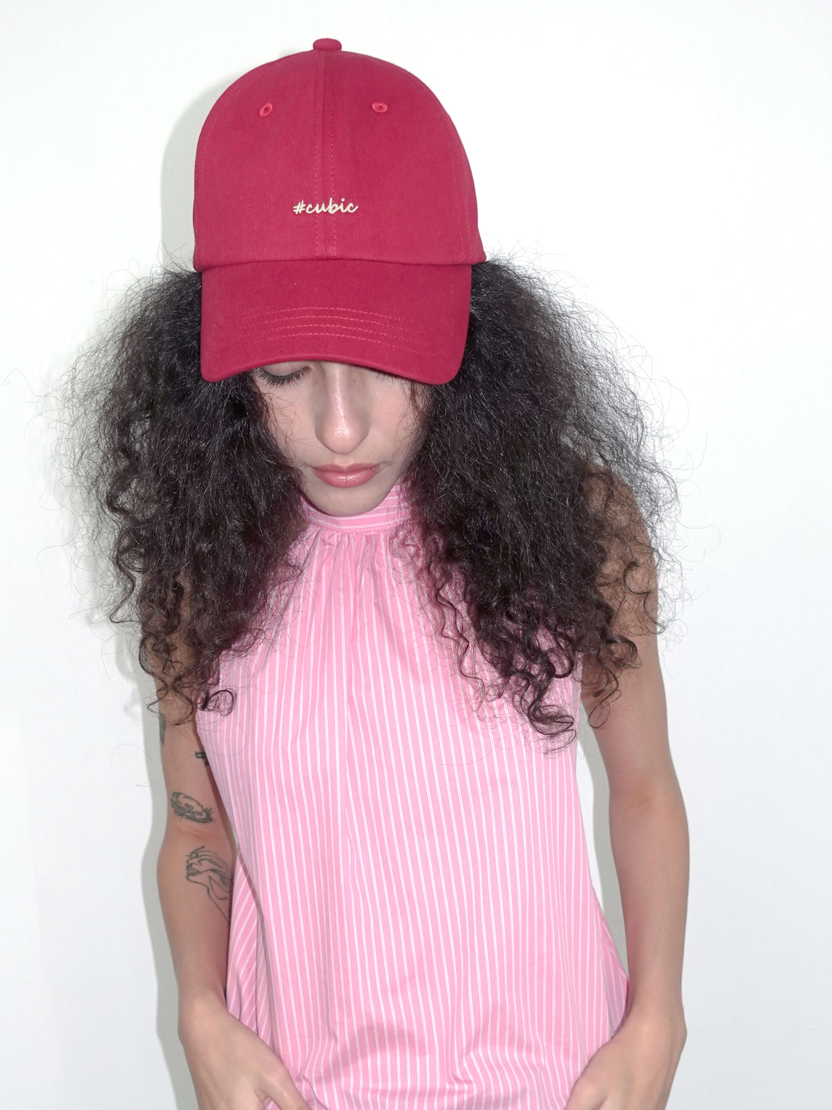 CUBIC Embroidered Solid Color Baseball Cap-2