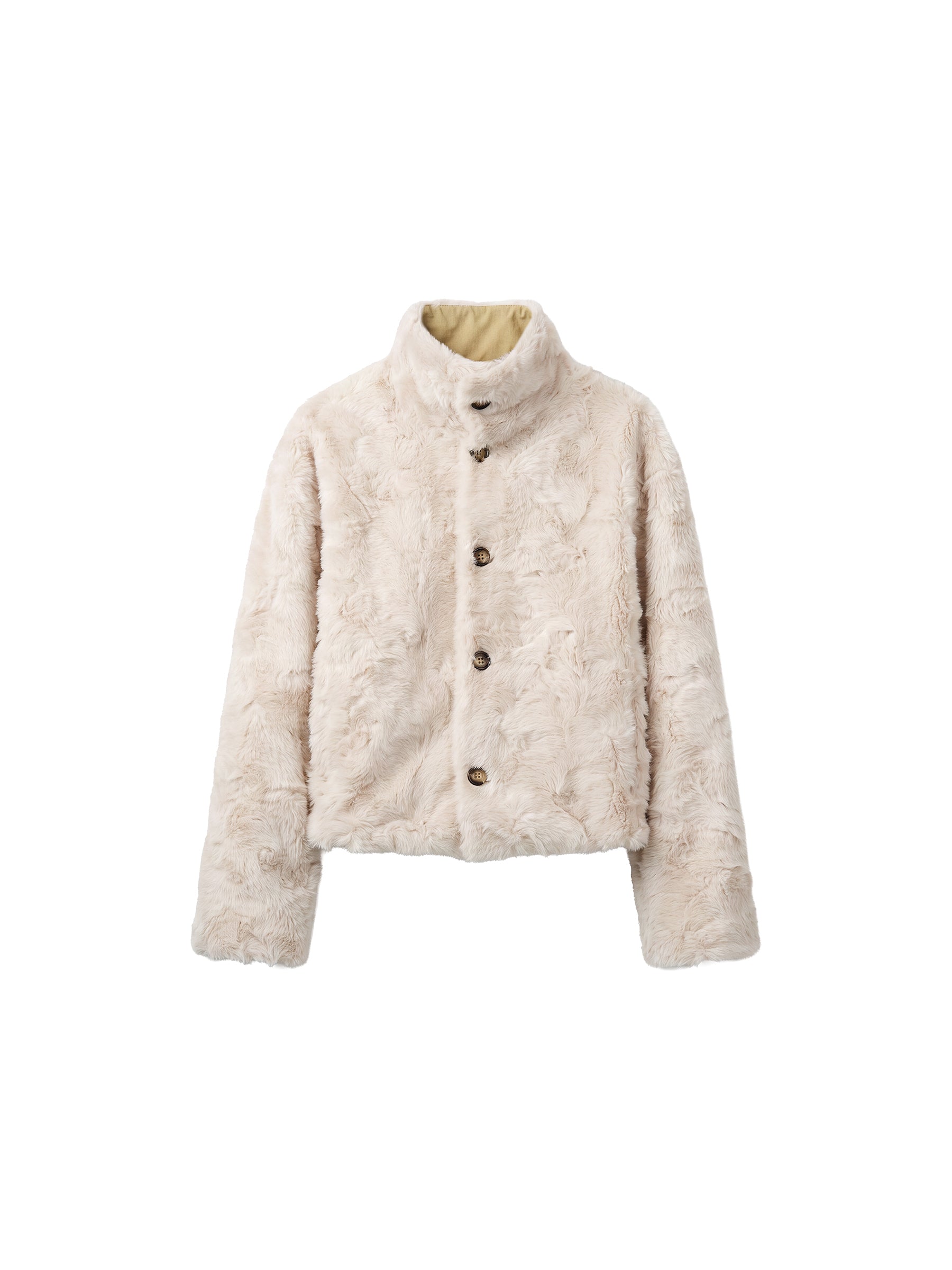 CUBIC Reversible Faux‑Fur Short Jacket-7