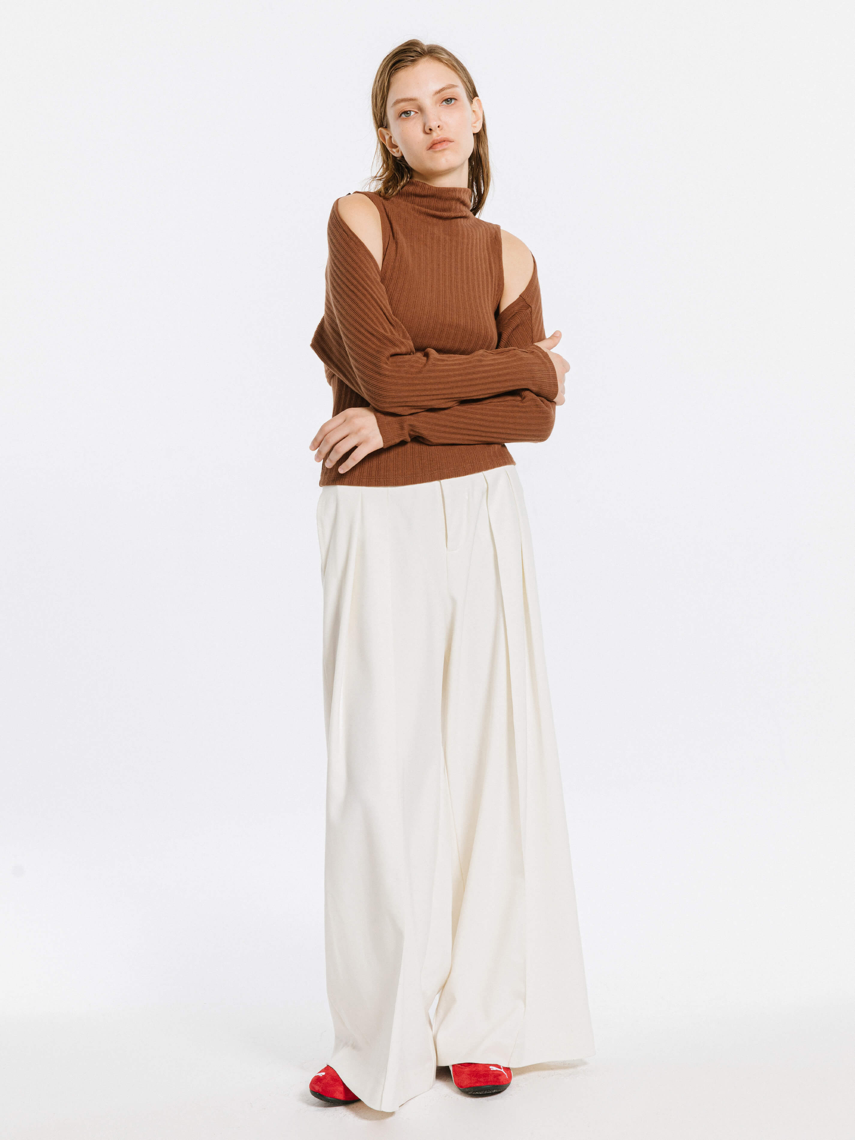 Detachable Knit Long Sleeve Top-7