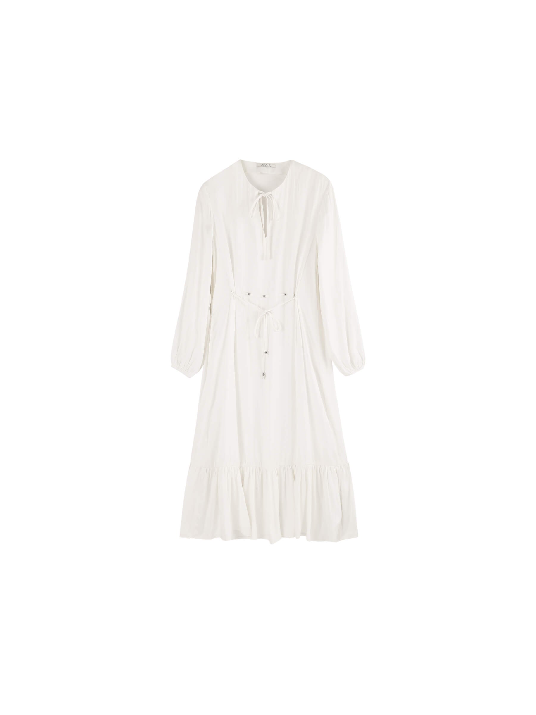 Tiered Long Sleeve A-line Dress-8
