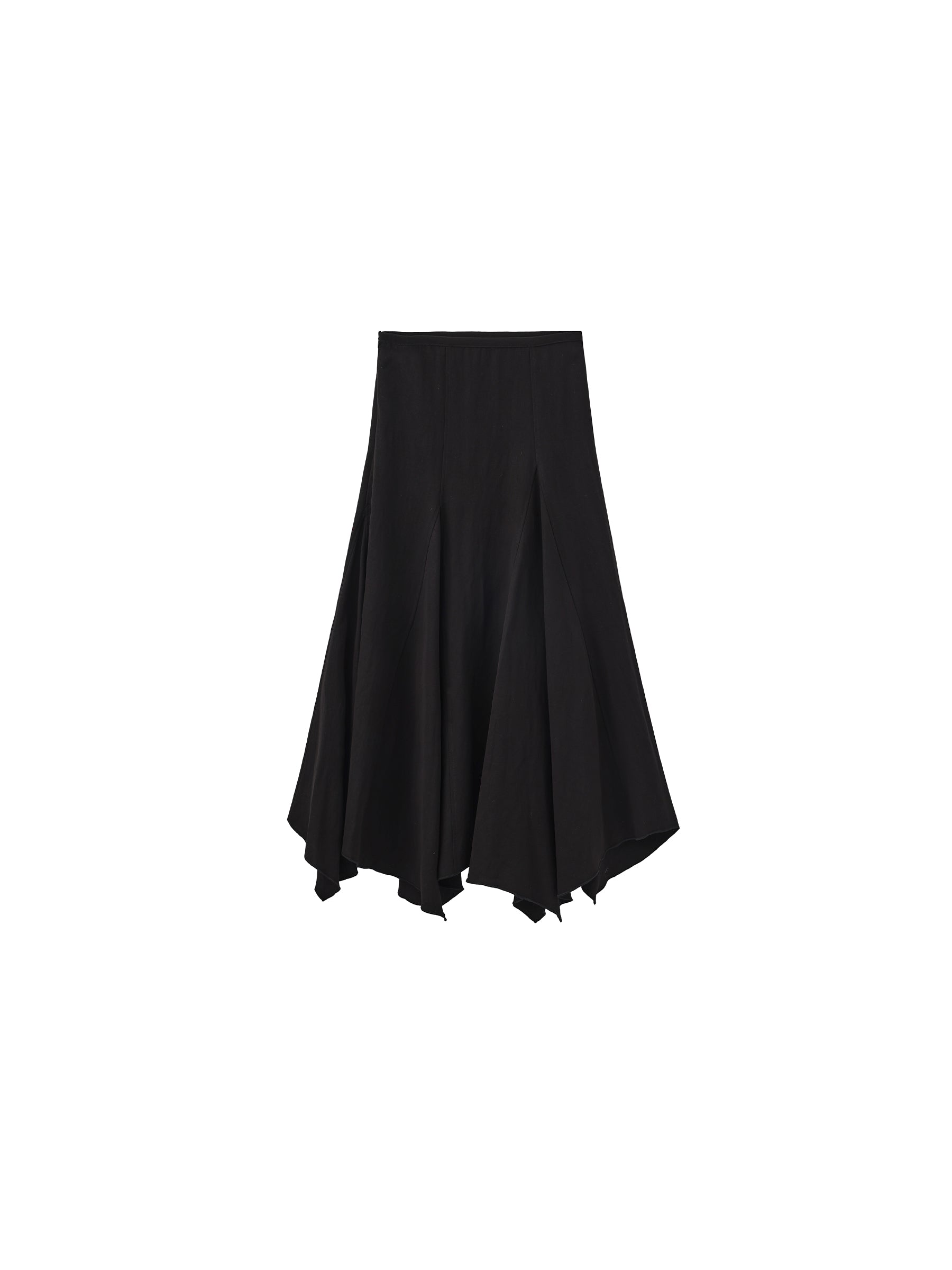 Vintage Lyocell Blend Asymmetric A-Line Midi Skirt-7