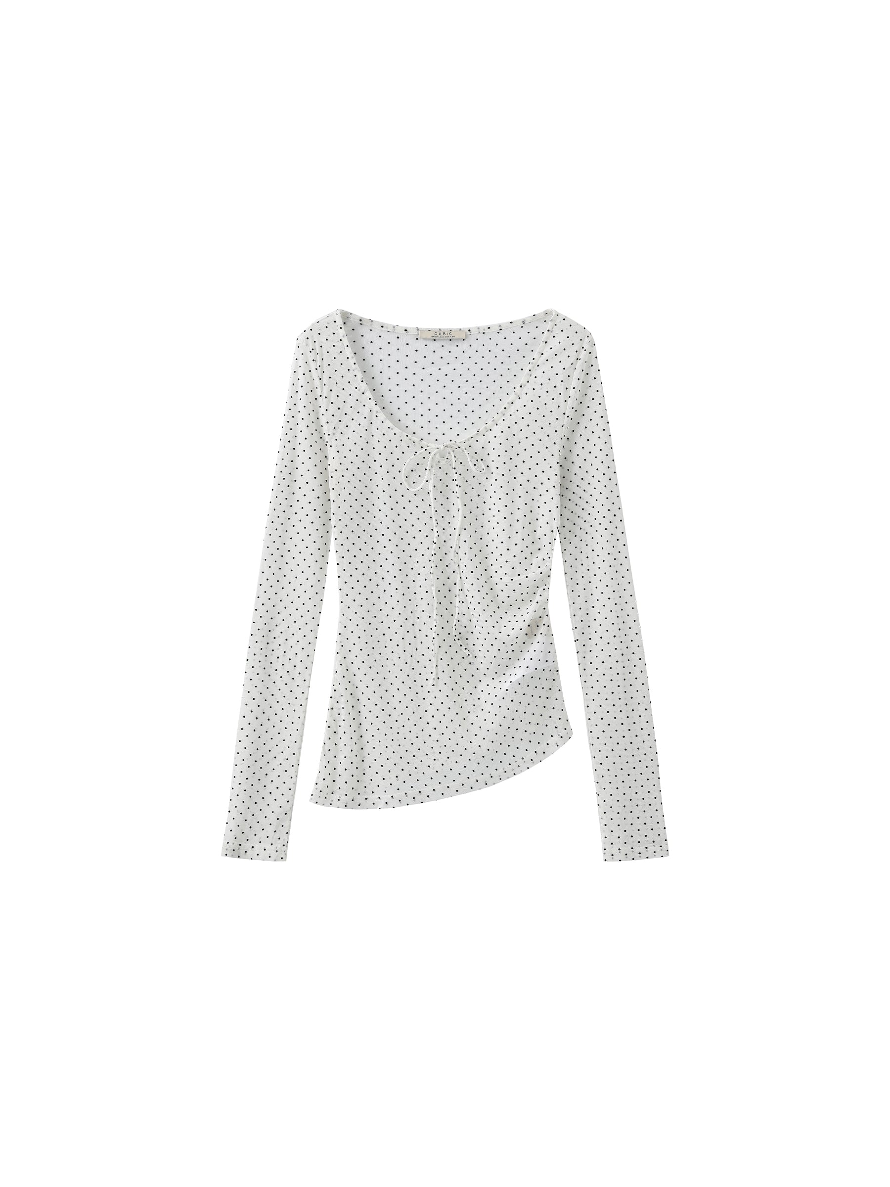 Retro Polka Dot Sheer Acetate Mesh Top-7