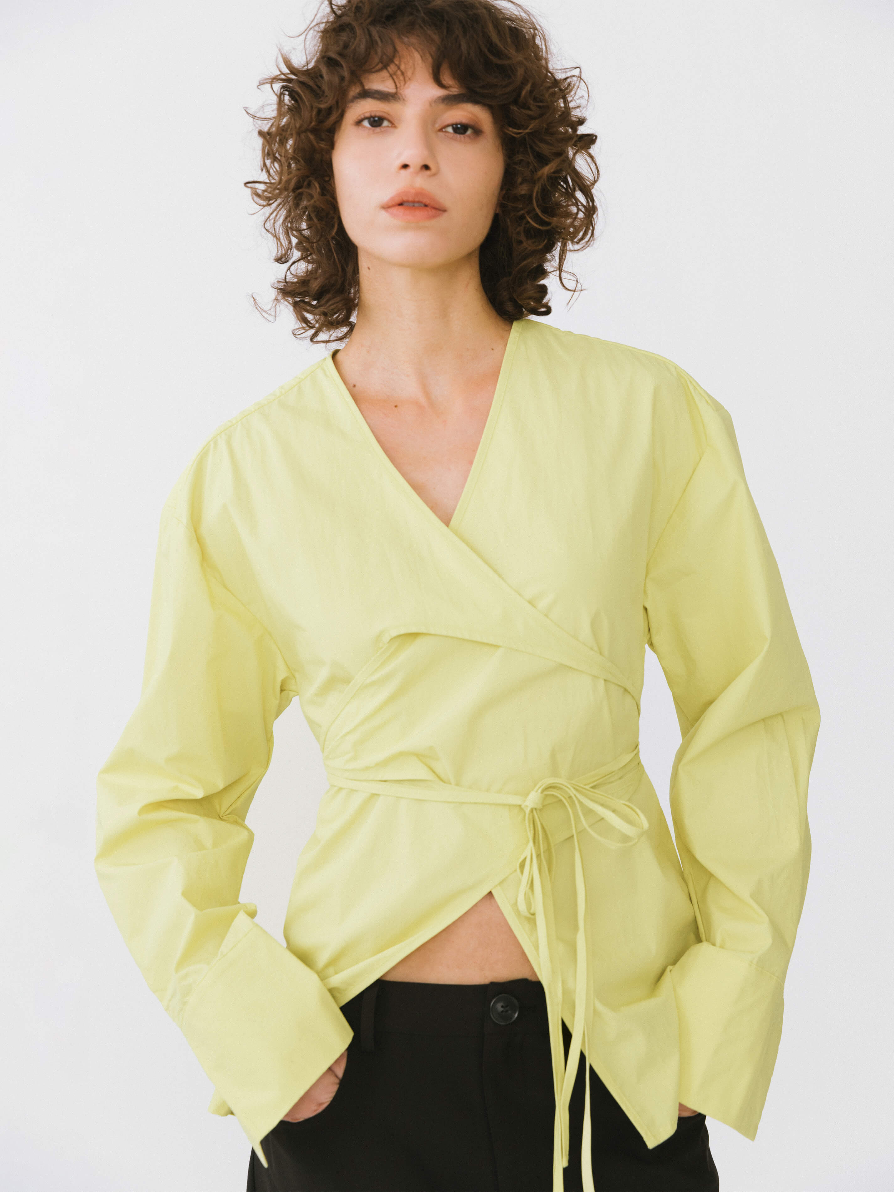 V-Neck Criss-Crossed Layered Blouse-7