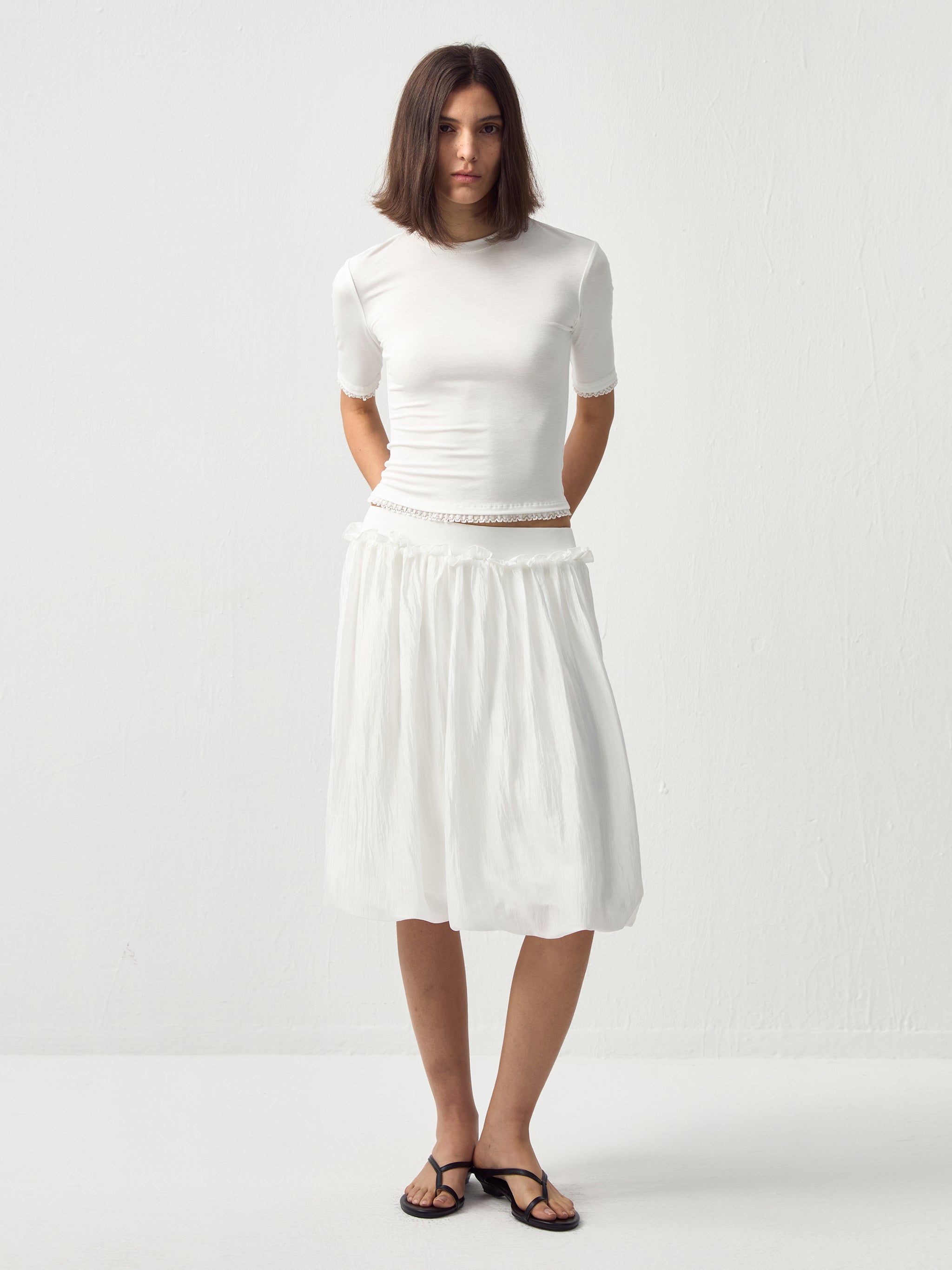 CUBIC Acetic Bud Midi Skirt-7