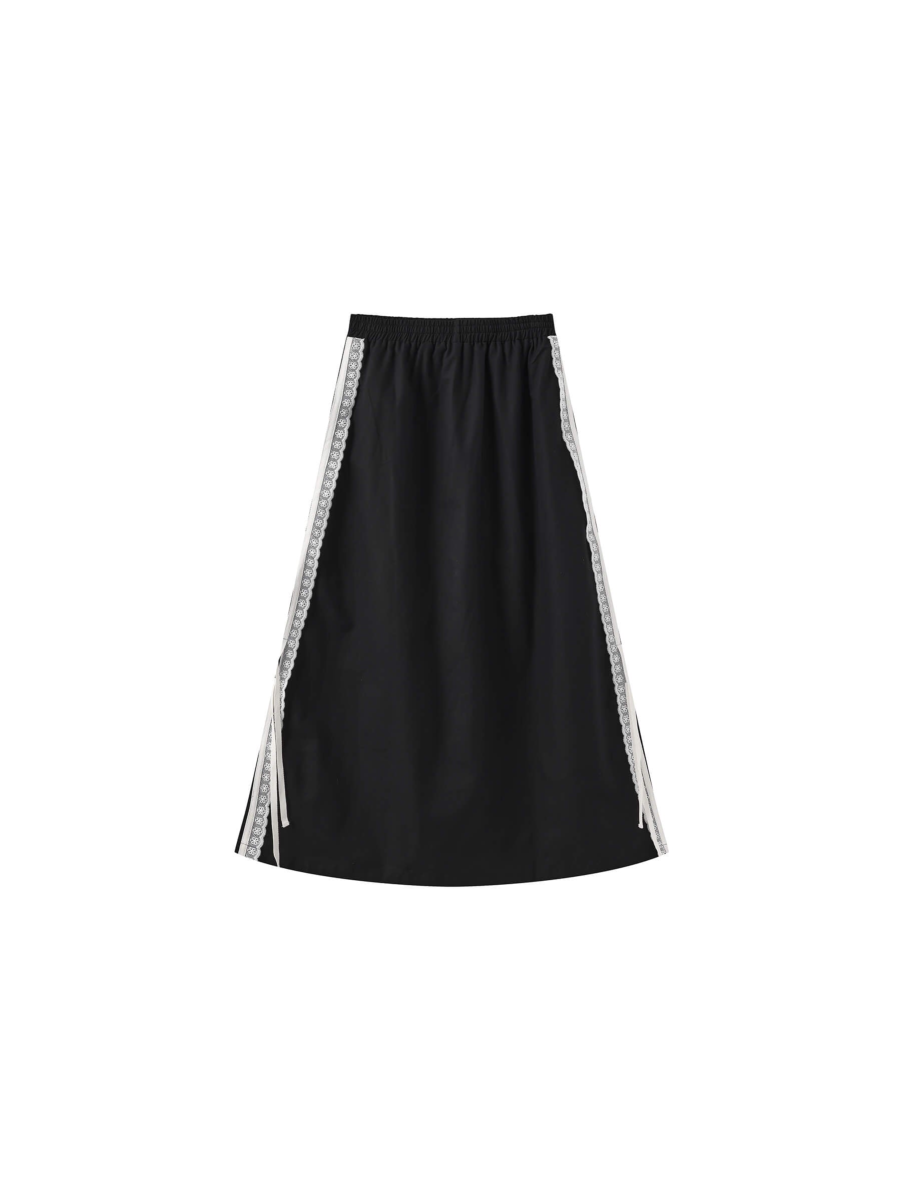 Cotton Skirt with Lace Trim-8