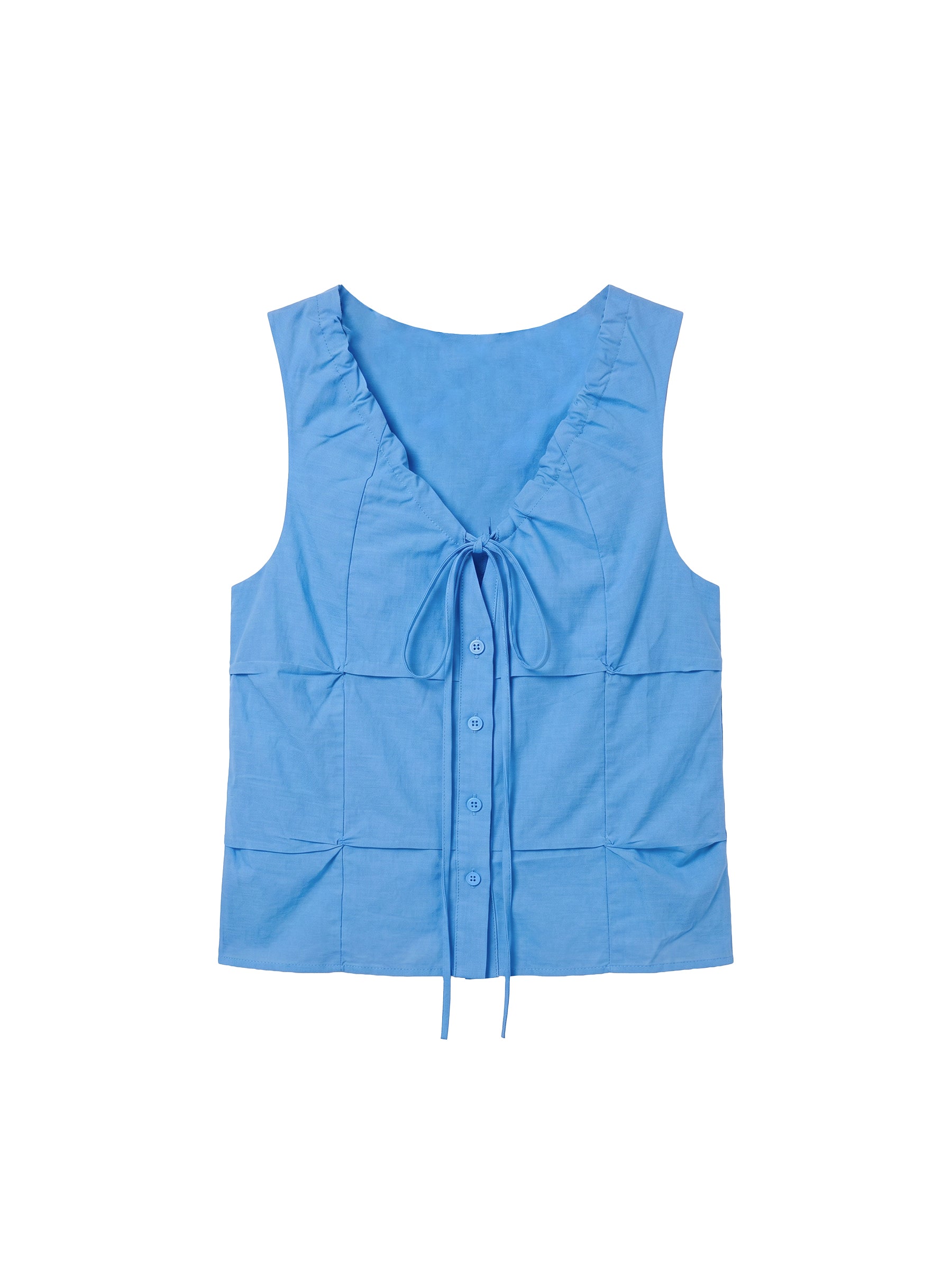 CUBIC Sleeveless Ruffle Tie-Front Top-7