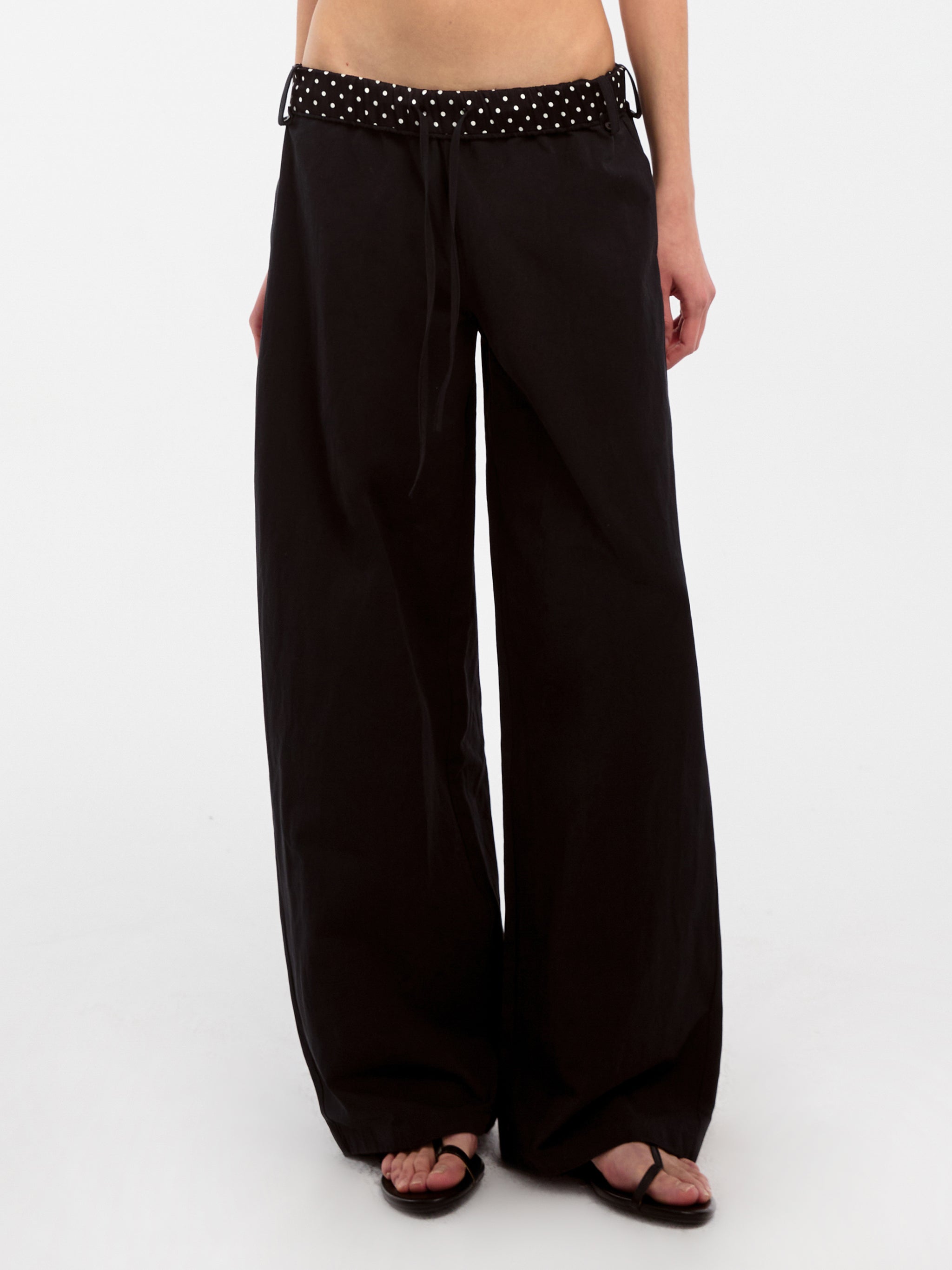 CUBIC Ruffled Waistband Two-Way Casual Pants-7