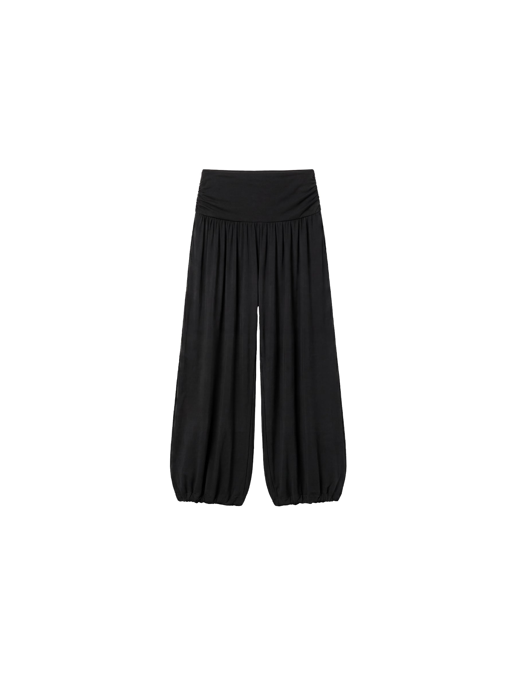 CUBIC Fold-Over Waist Wide-Leg Harem Pants-7