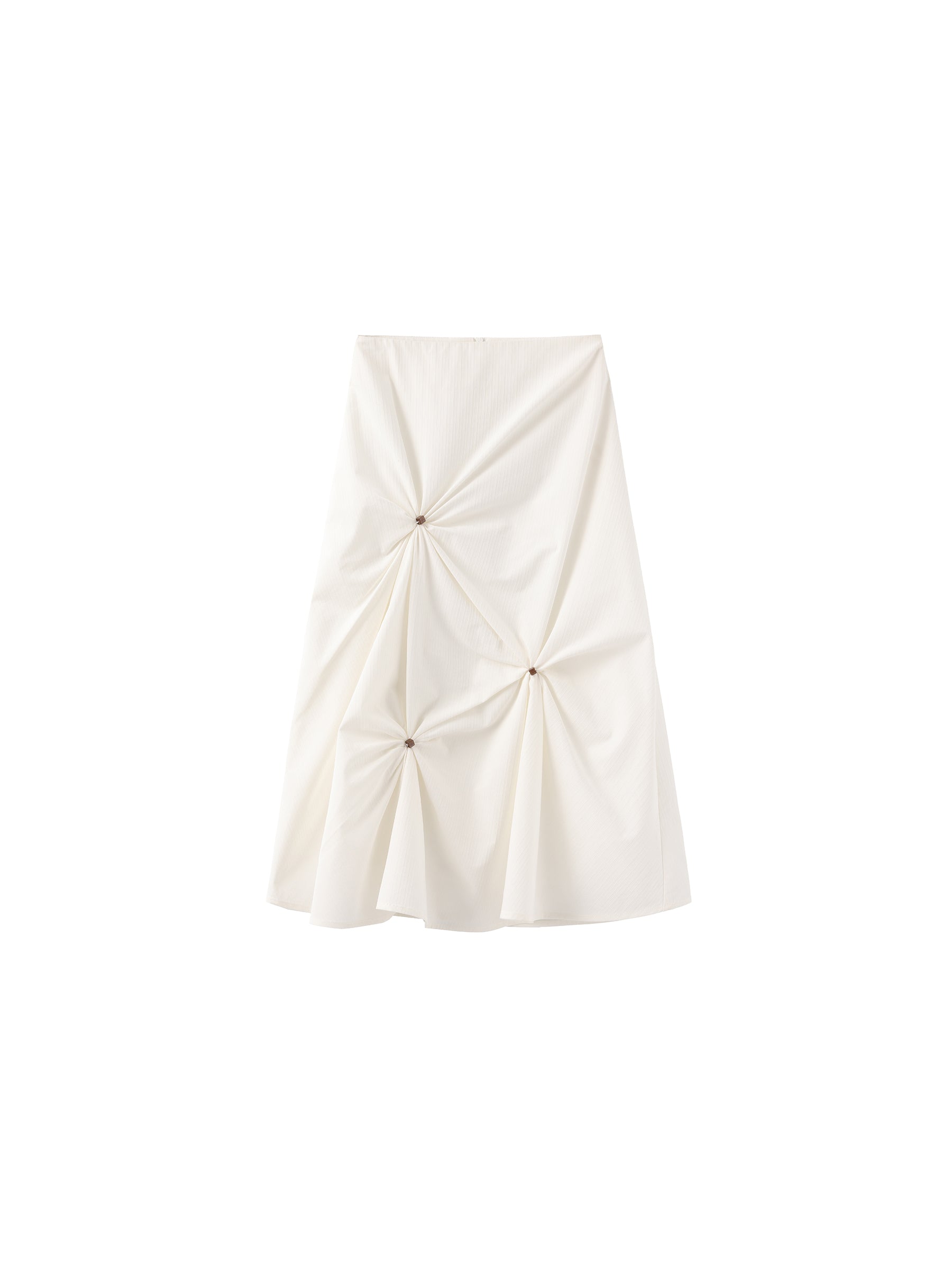 3D Pleated High-Waisted A-Line Skirt-7
