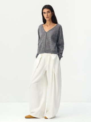 CUBIC Draped Wide Leg Trousers