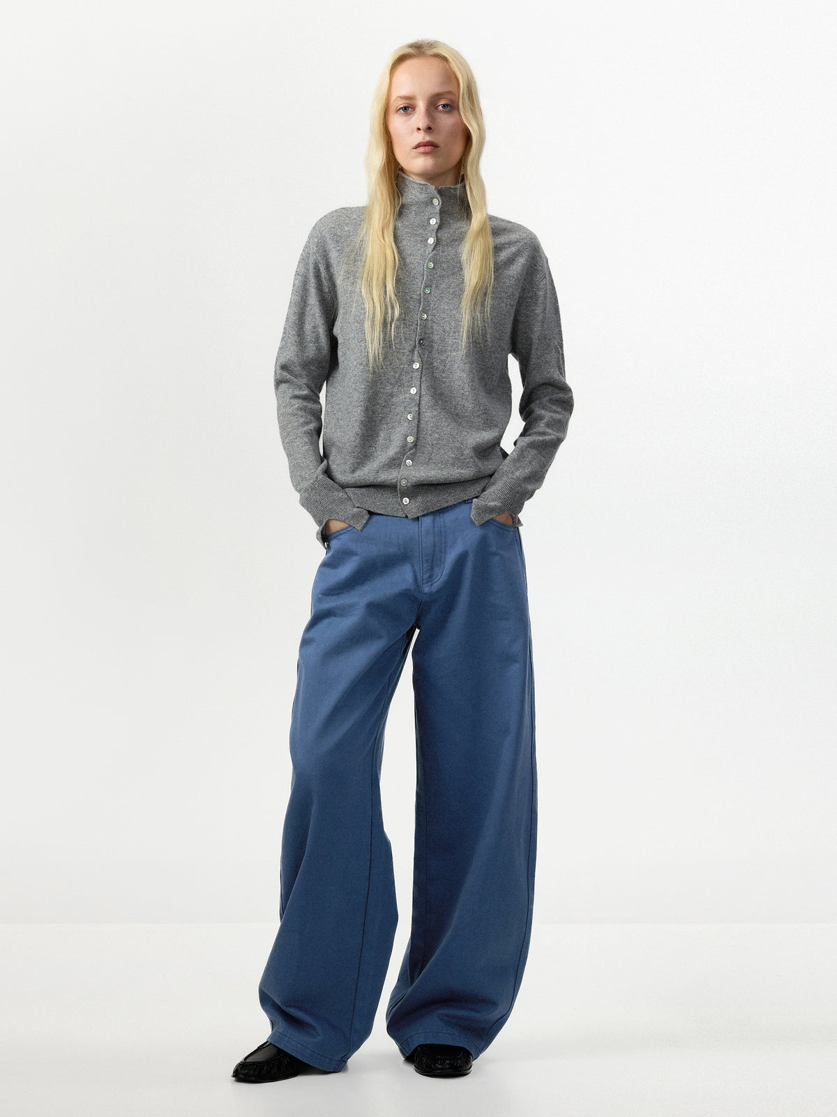 Relaxed Knit Cardigan Jacket in 100% Wool-7