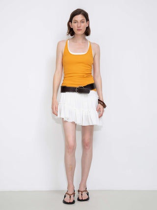 Asymmetrical Ruffled Mini Skirt
