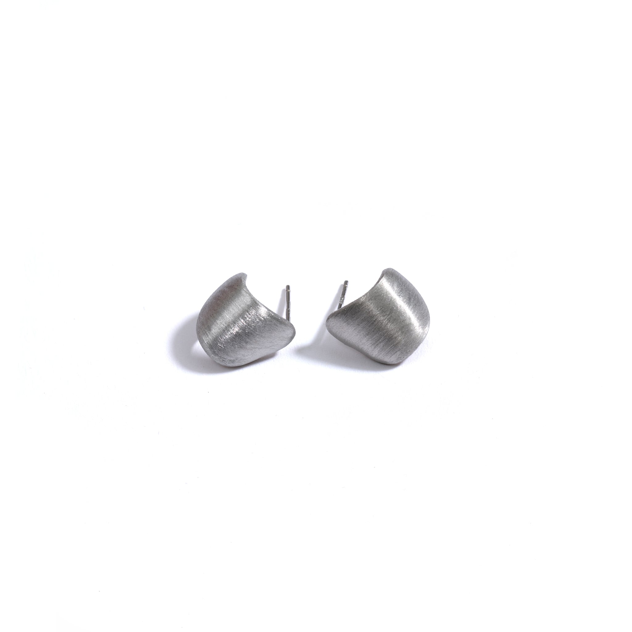 Brushed Matte Half-Hoop Earrings-7