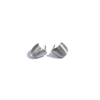 Brushed Matte Half-Hoop Earrings