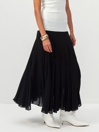 CUBIC Lyocell Flowy Midi Skirt