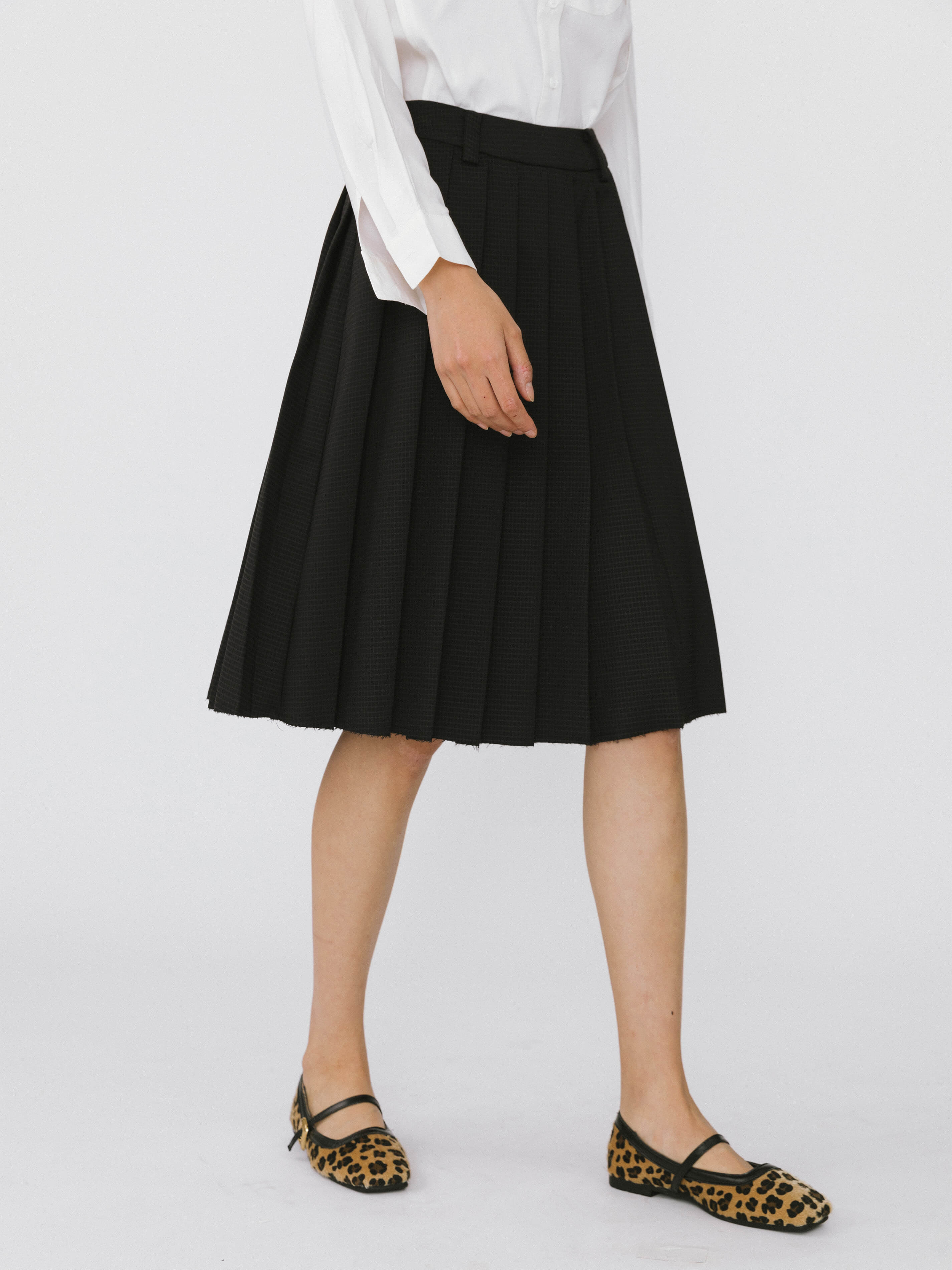 Plaid Pleated Skirt-8