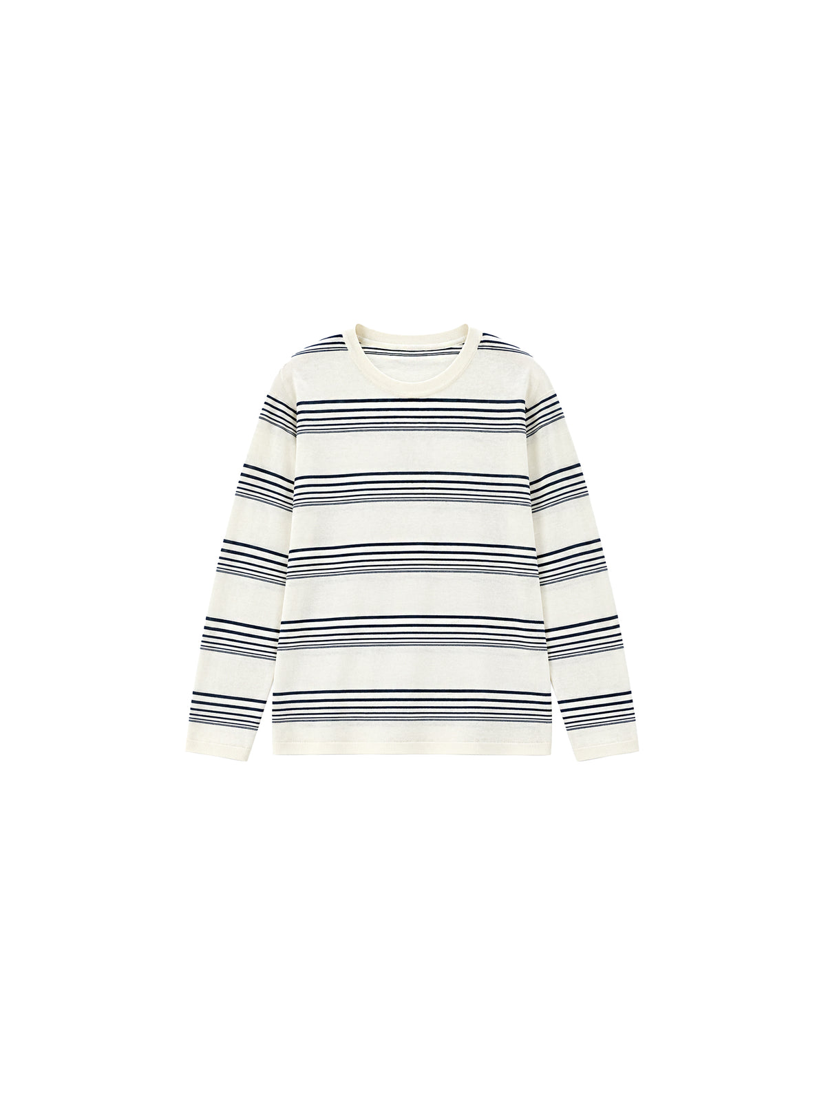 CUBIC Relaxed Striped Slub Cotton Top-7