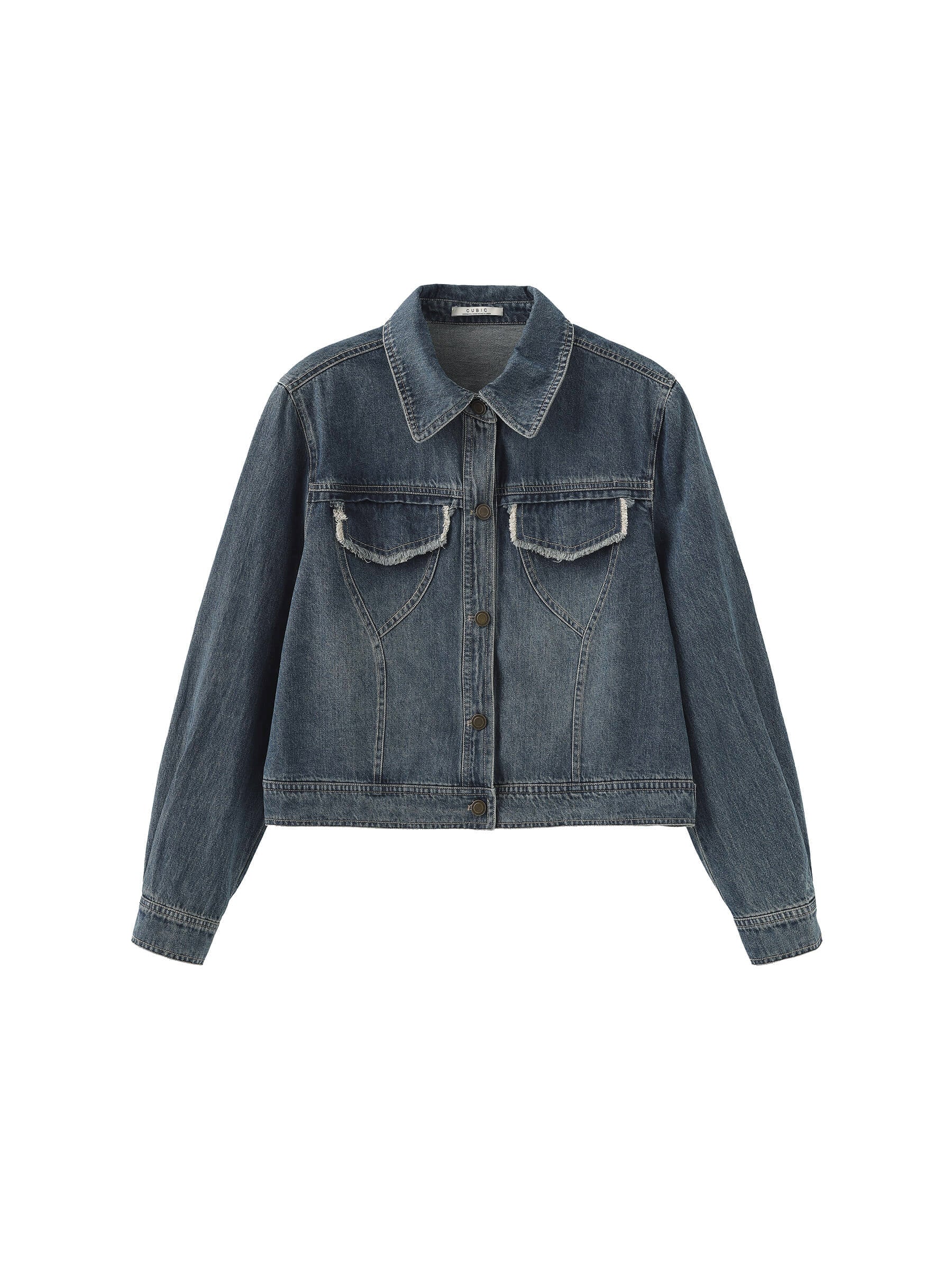 Dark Short Denim Jacket-7